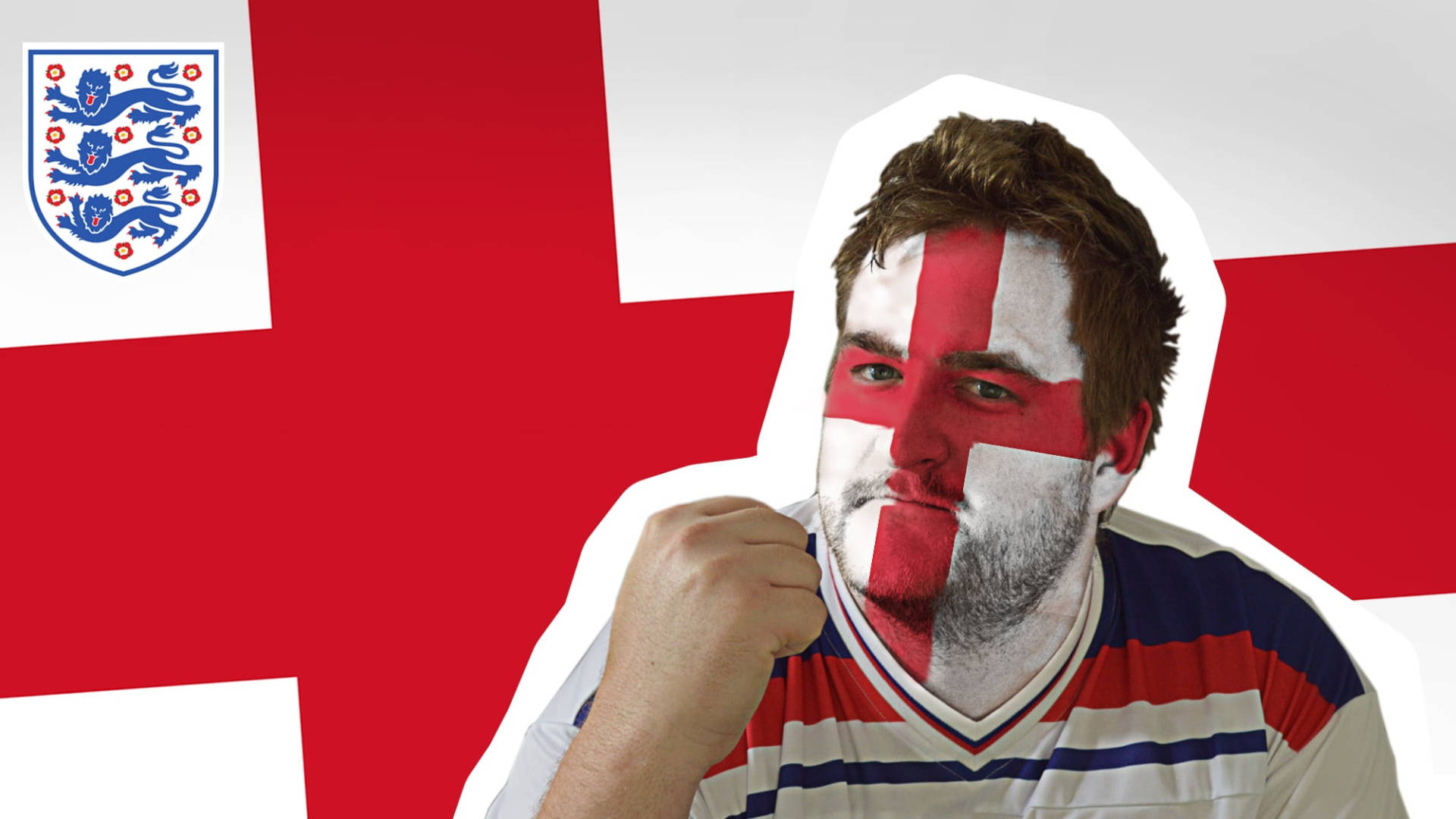 England Football Fan Face Paint Picture
