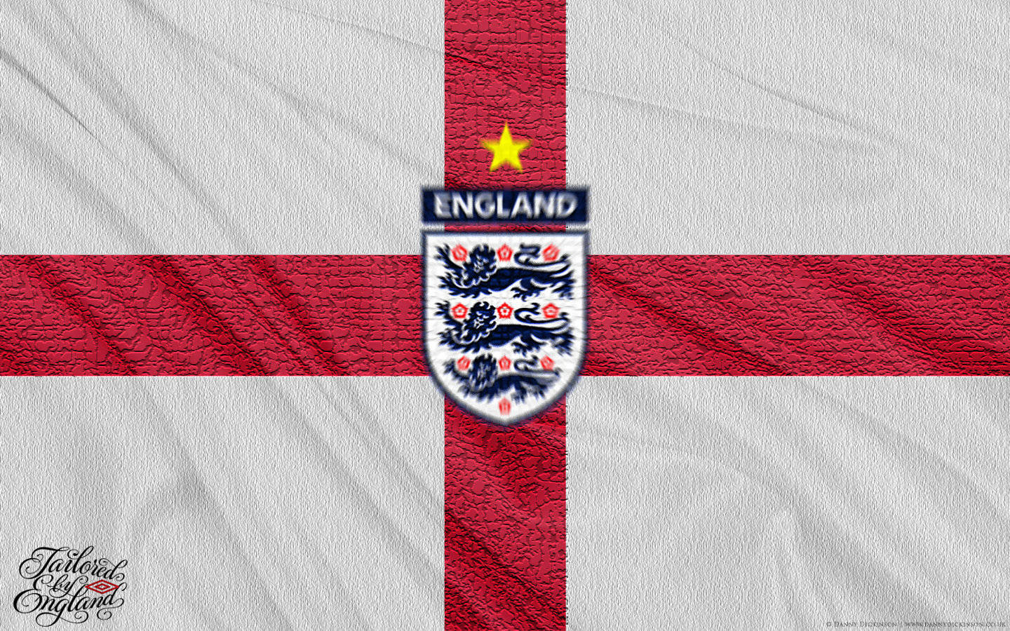 England Football Flag With Star Wallpaper