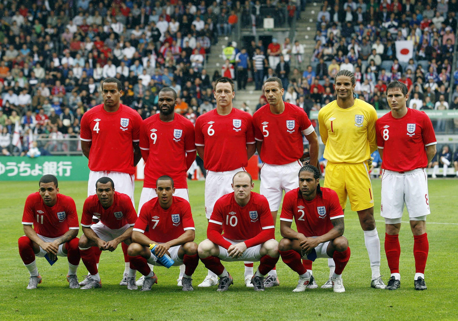 Equipenacional De Futebol Da Inglaterra Na Copa Do Mundo De Fifa De 2010. Papel de Parede