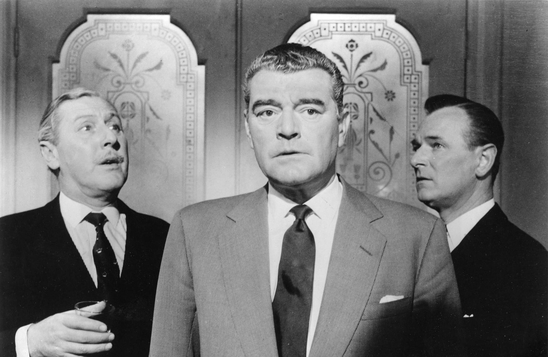 Vintage shot of renowned English actor Jack Hawkins from the film "The League of Gentlemen" Wallpaper
