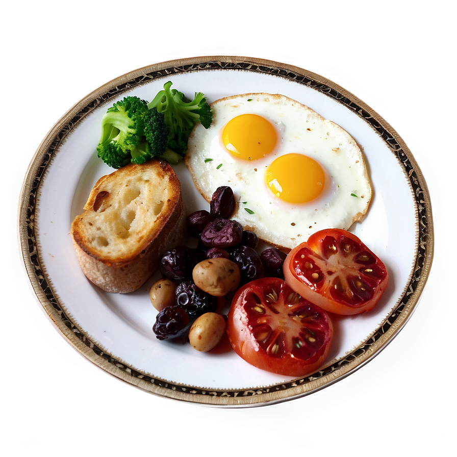 English Breakfast Plate Png Xai9 PNG