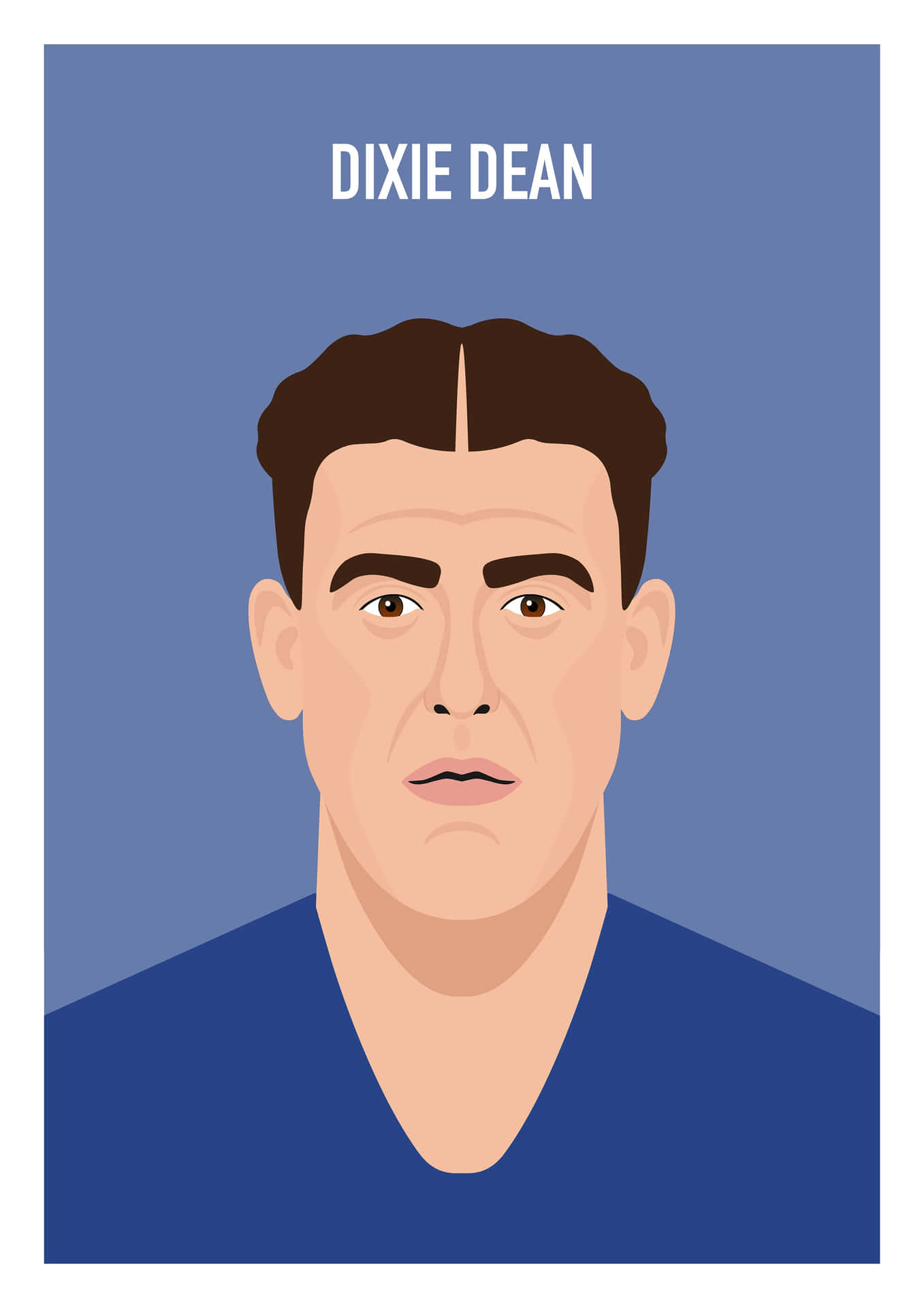 English Football Athlete Dixie Dean Vector Art Wallpaper