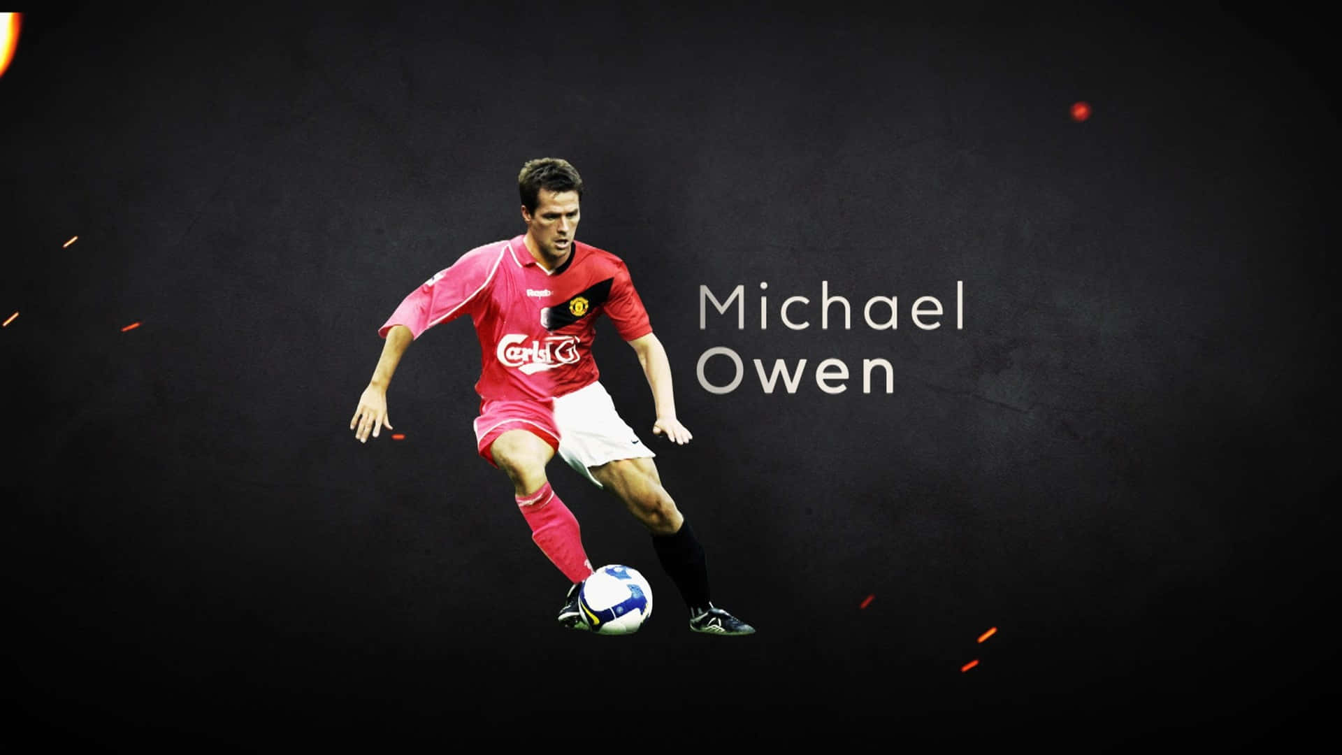 Fodboldspiller Michael Owen poster Wallpaper