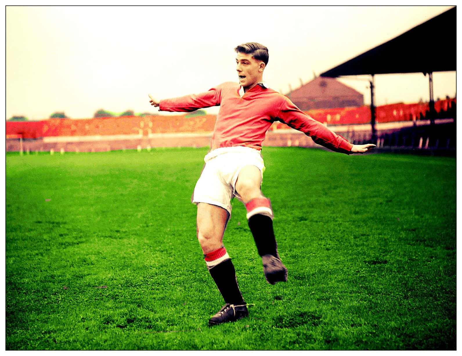 English Footballer Duncan Edwards On The Field Picture