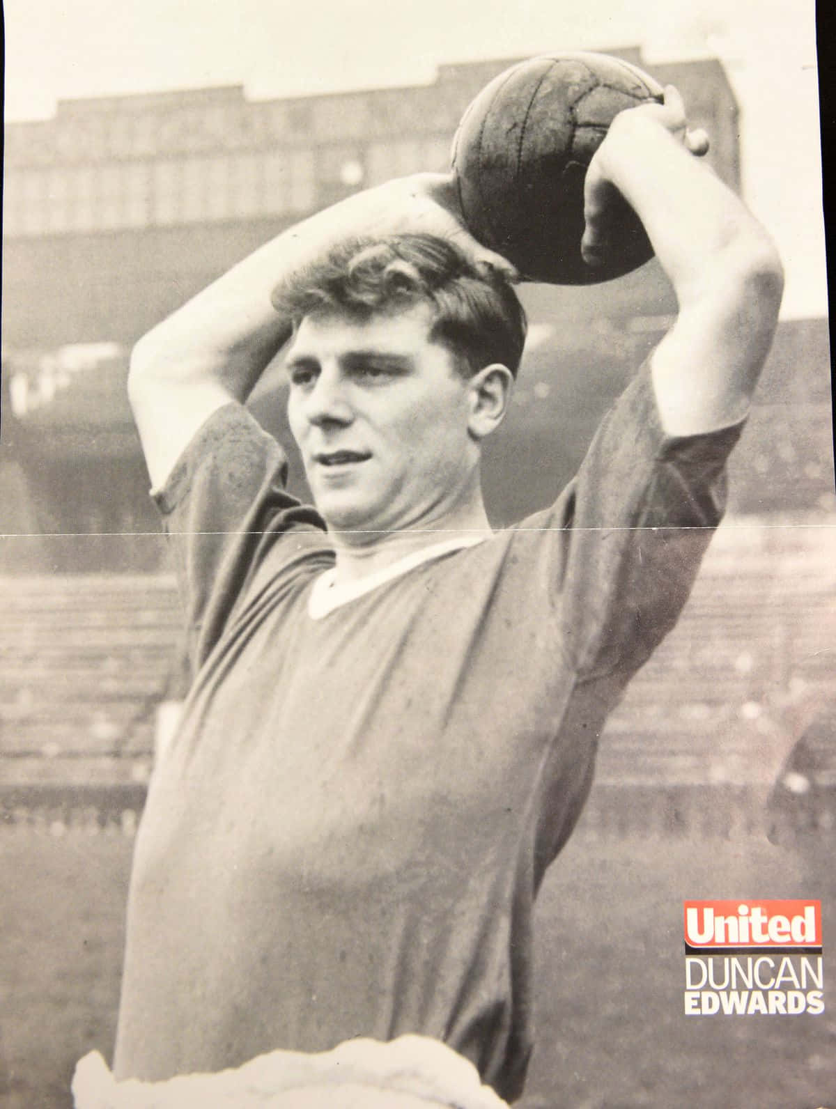 English Footballer Duncan Edwards Throwing The Ball Picture