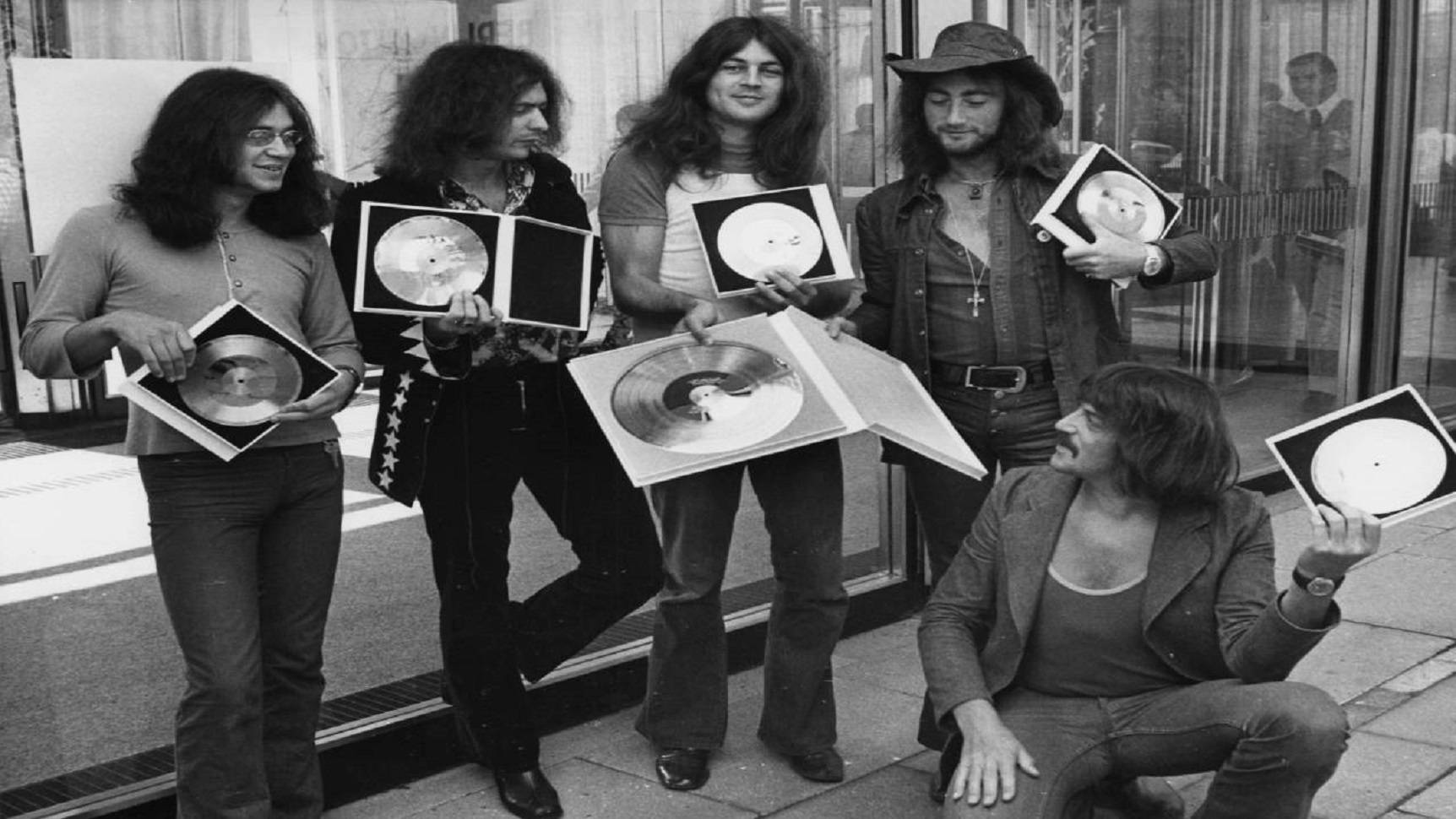 Bandade Rock Inglesa Deep Purple 1971 Fotografía En Blanco Y Negro Fondo de pantalla