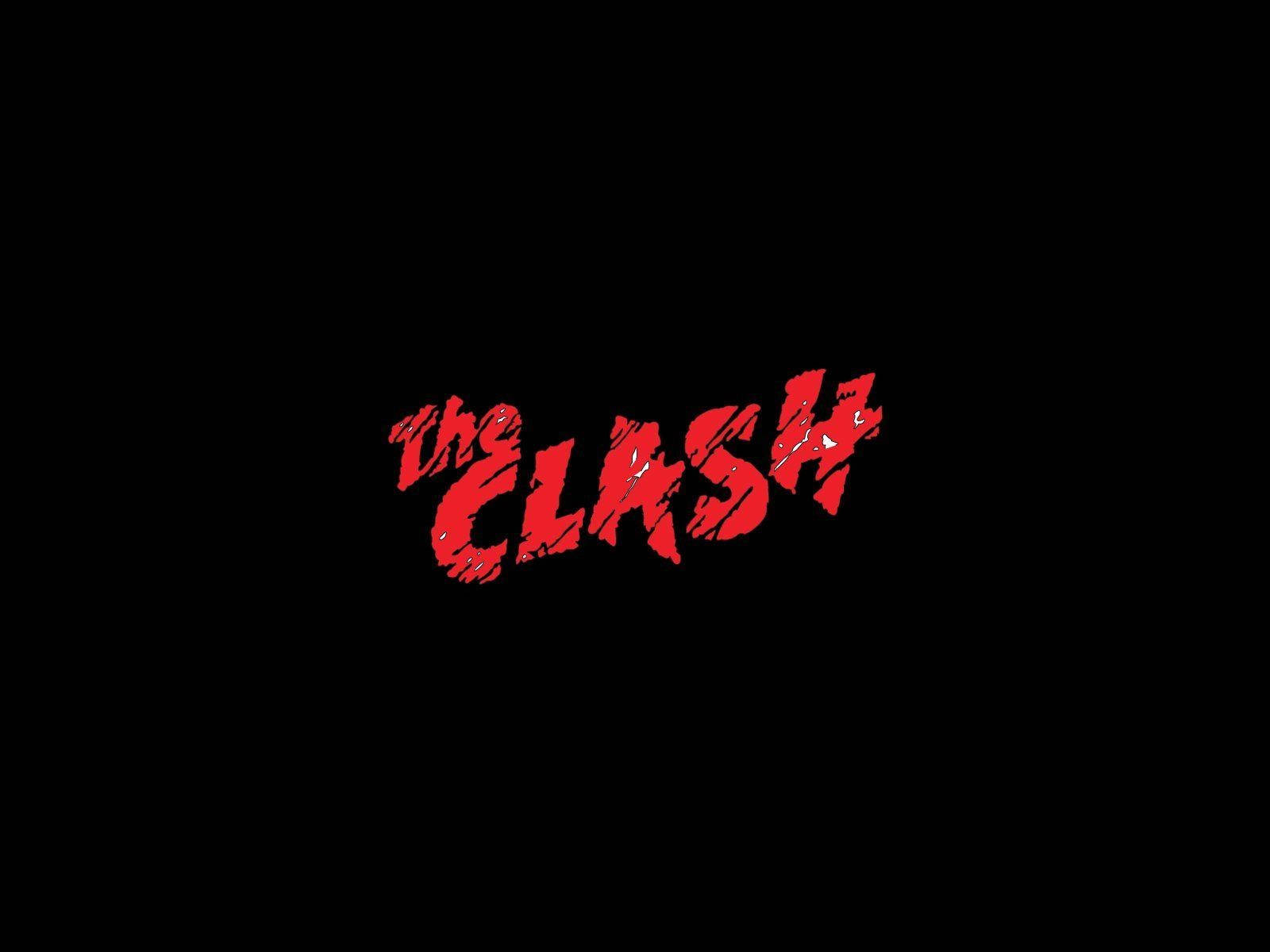 English Rock Band Red The Clash Logo Wallpaper