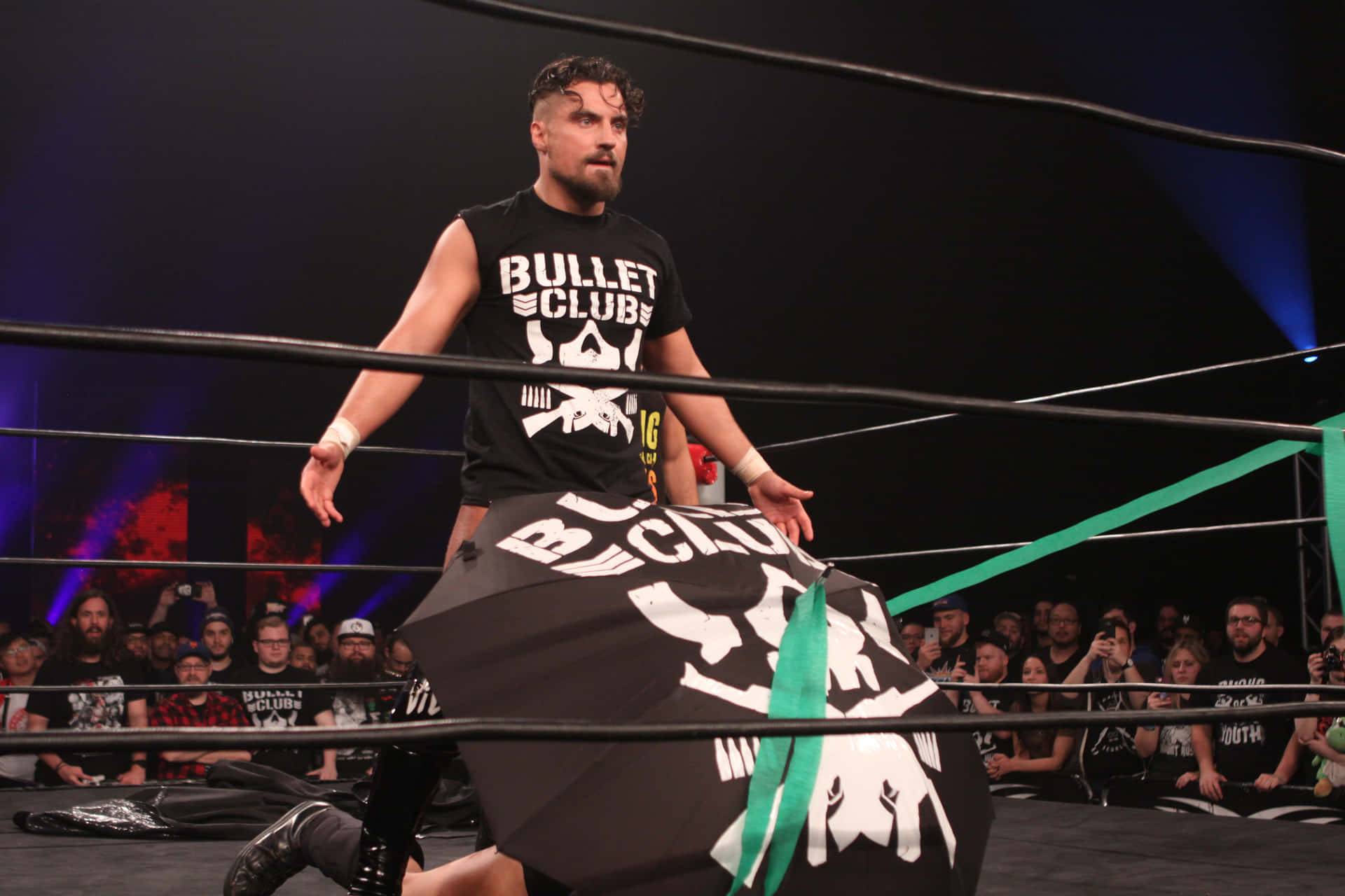 English Roh Wrestler Marty Scurll With Adam Cole Wallpaper