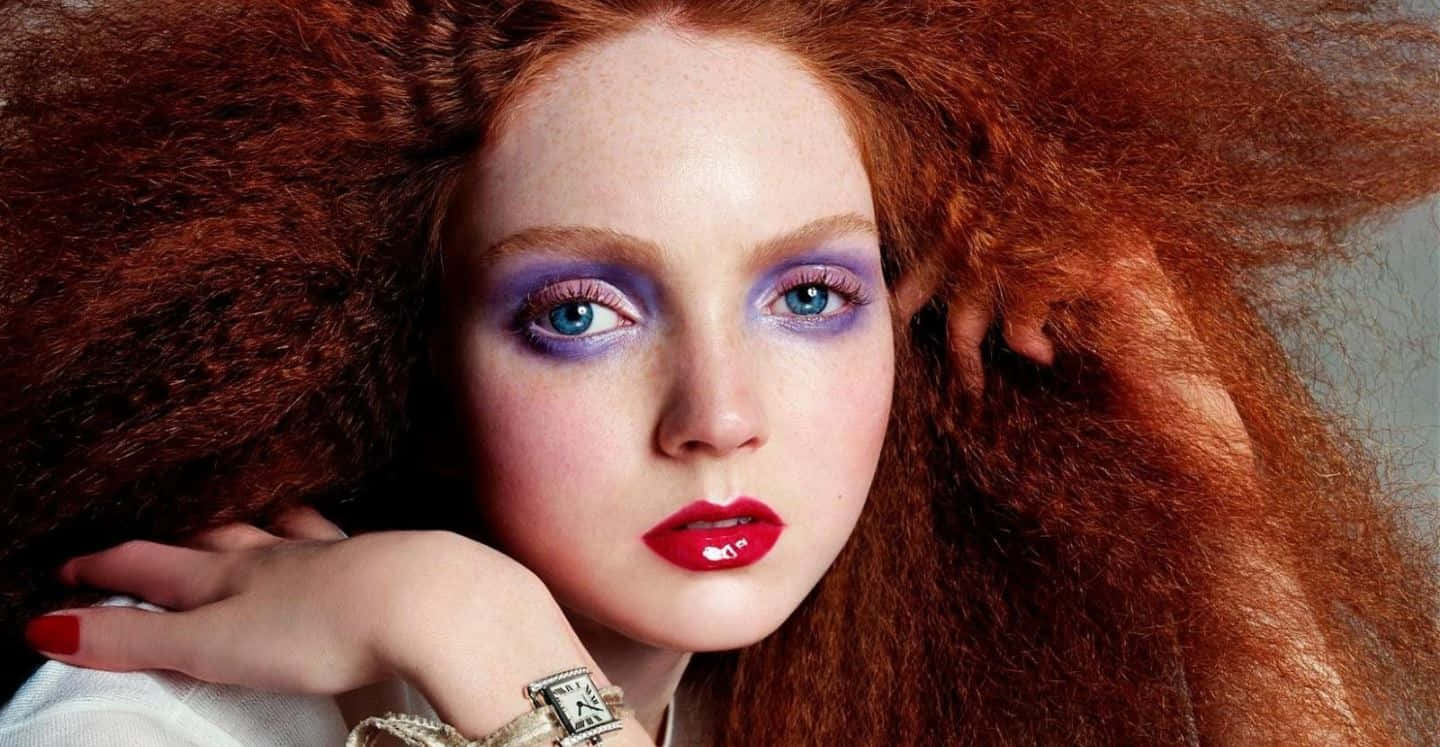 English Supermodel Lily Cole Radiating Effortless Beauty Wallpaper