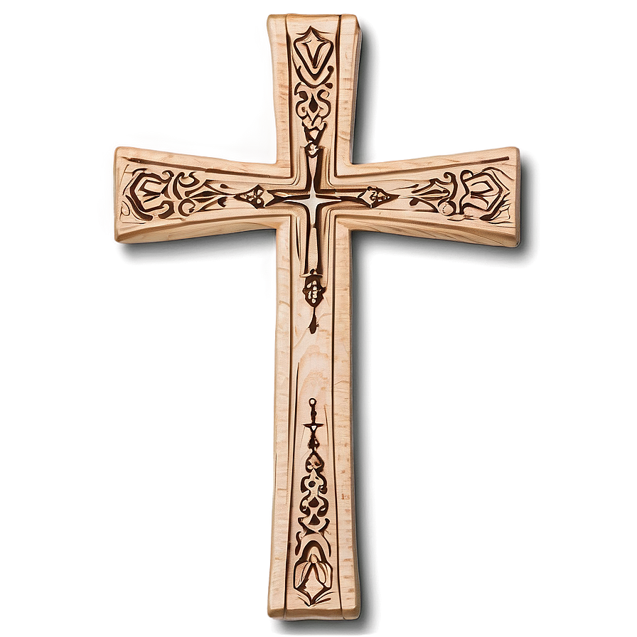 Engraved Cross Style Png 04302024 PNG