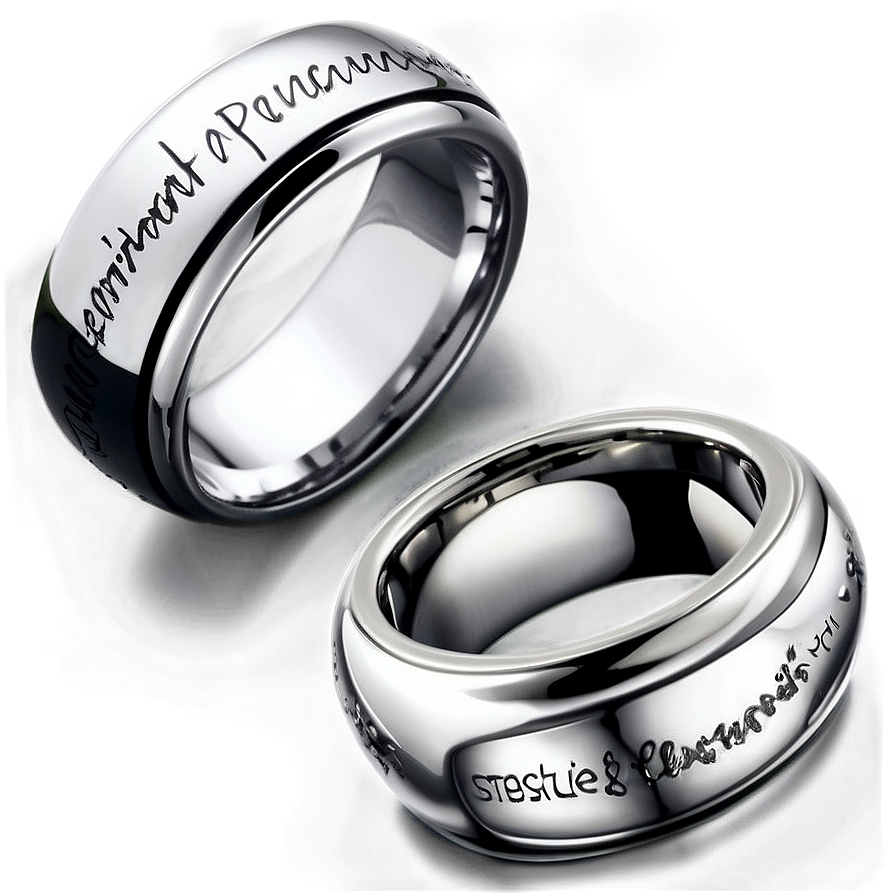 Engraved Personalized Rings Png 12 PNG