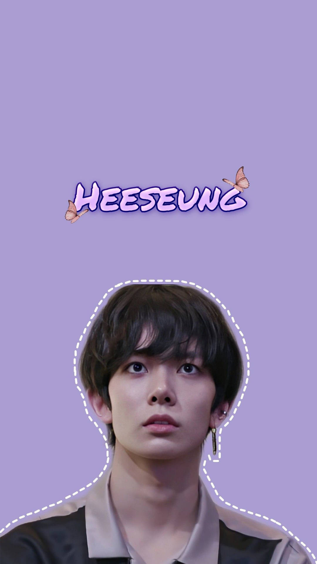 Enhypen Member Heeseung Purple Aesthetic Phone Background