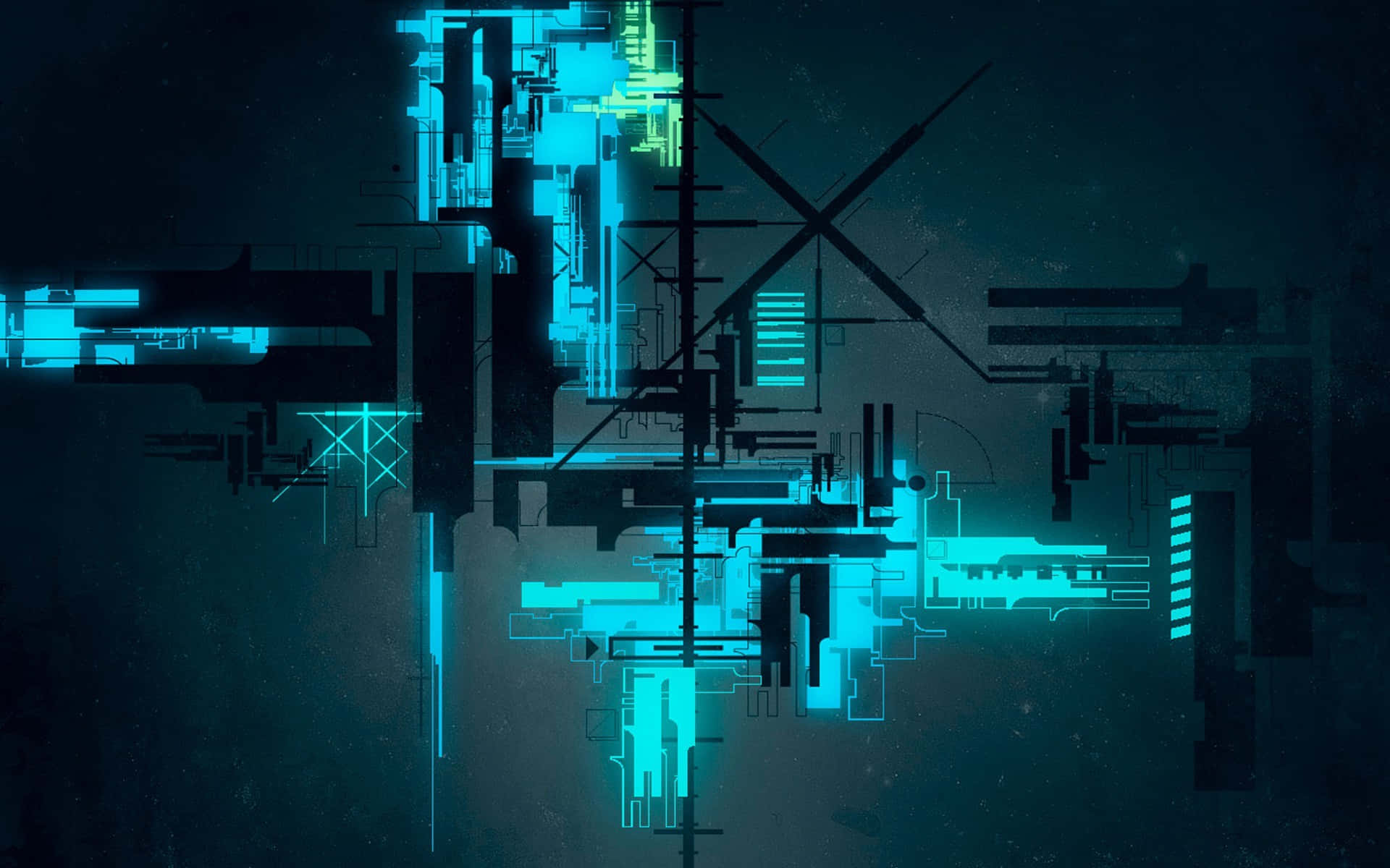 Enigmatic Abstract Neon Art Wallpaper