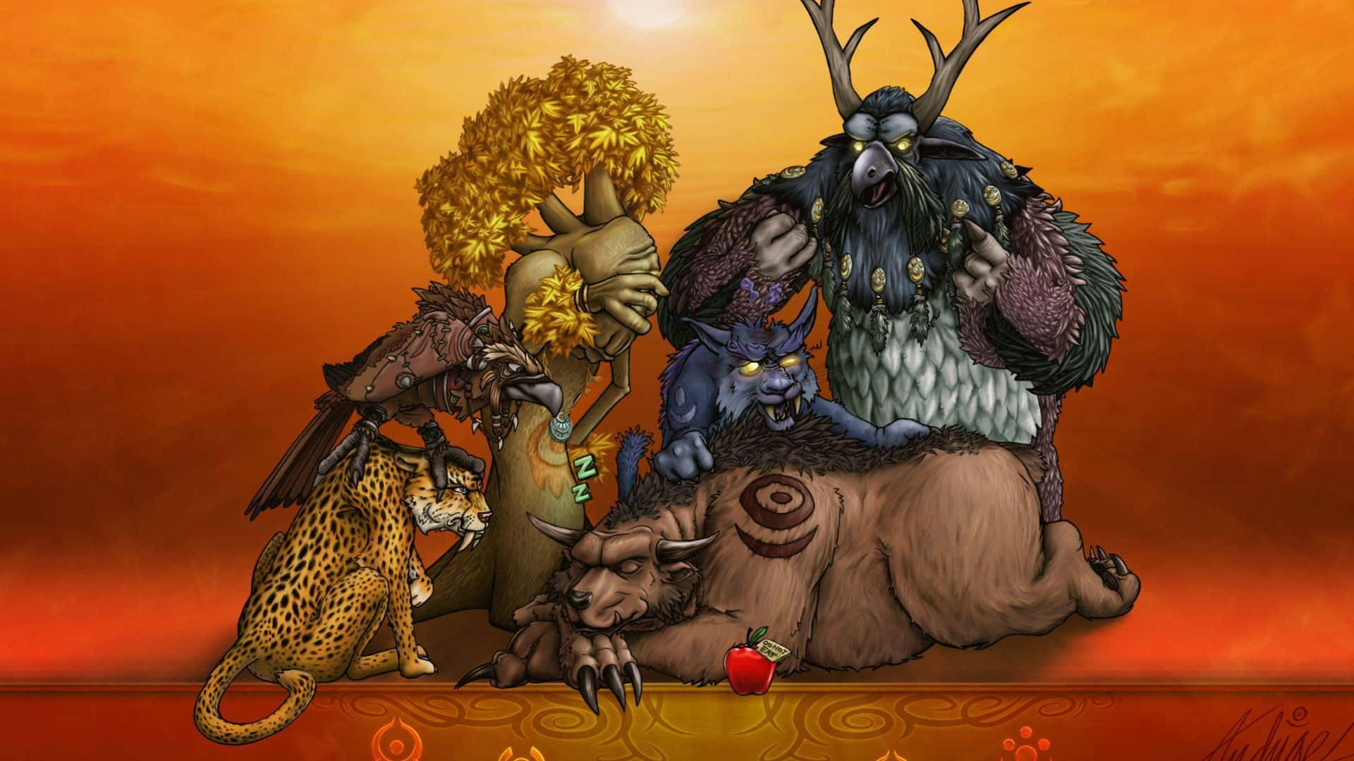 Enigmatic Druid In World Of Warcraft Wallpaper