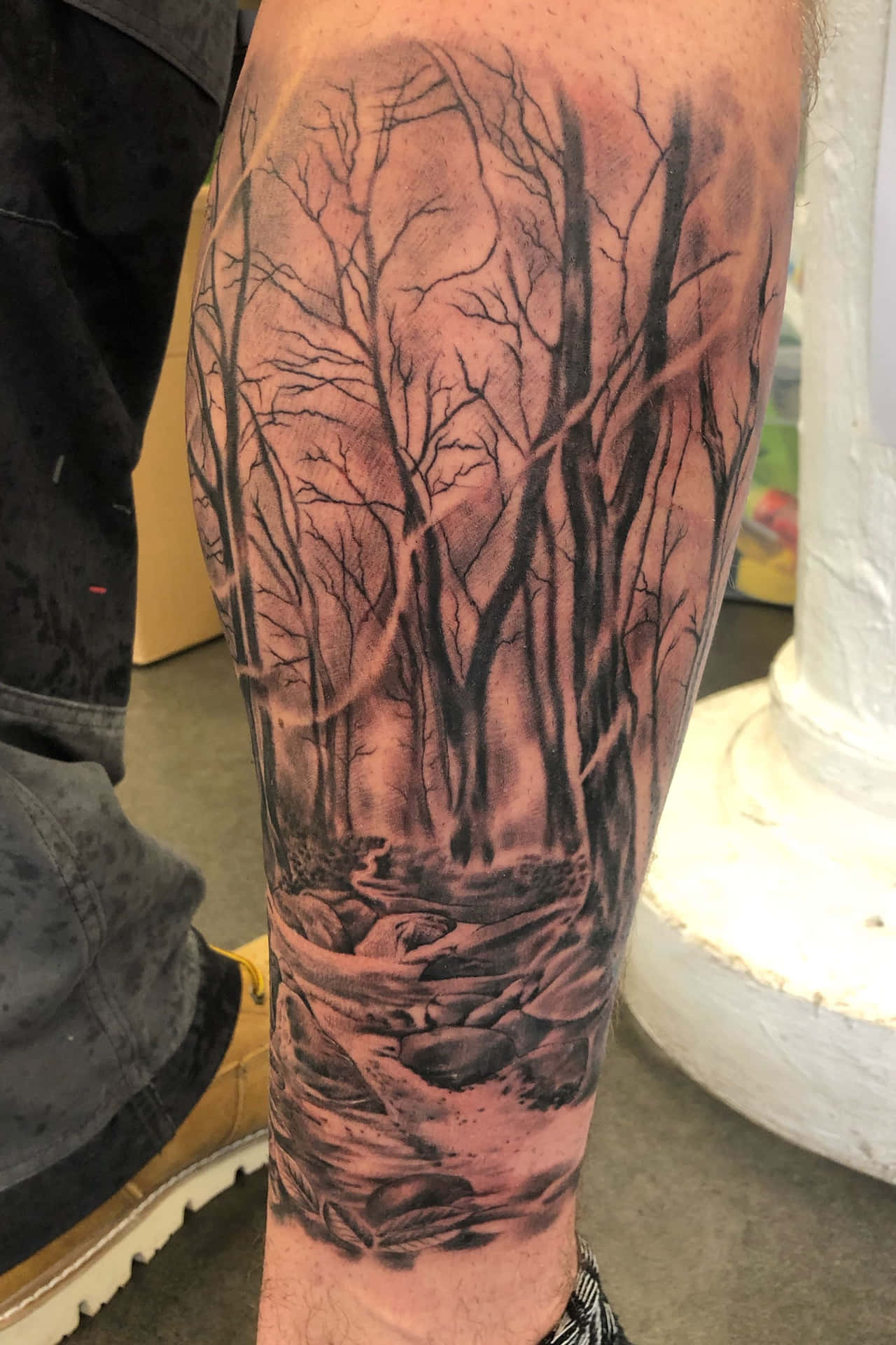 Enigmatic Forest Tattoo Sleeve Wallpaper