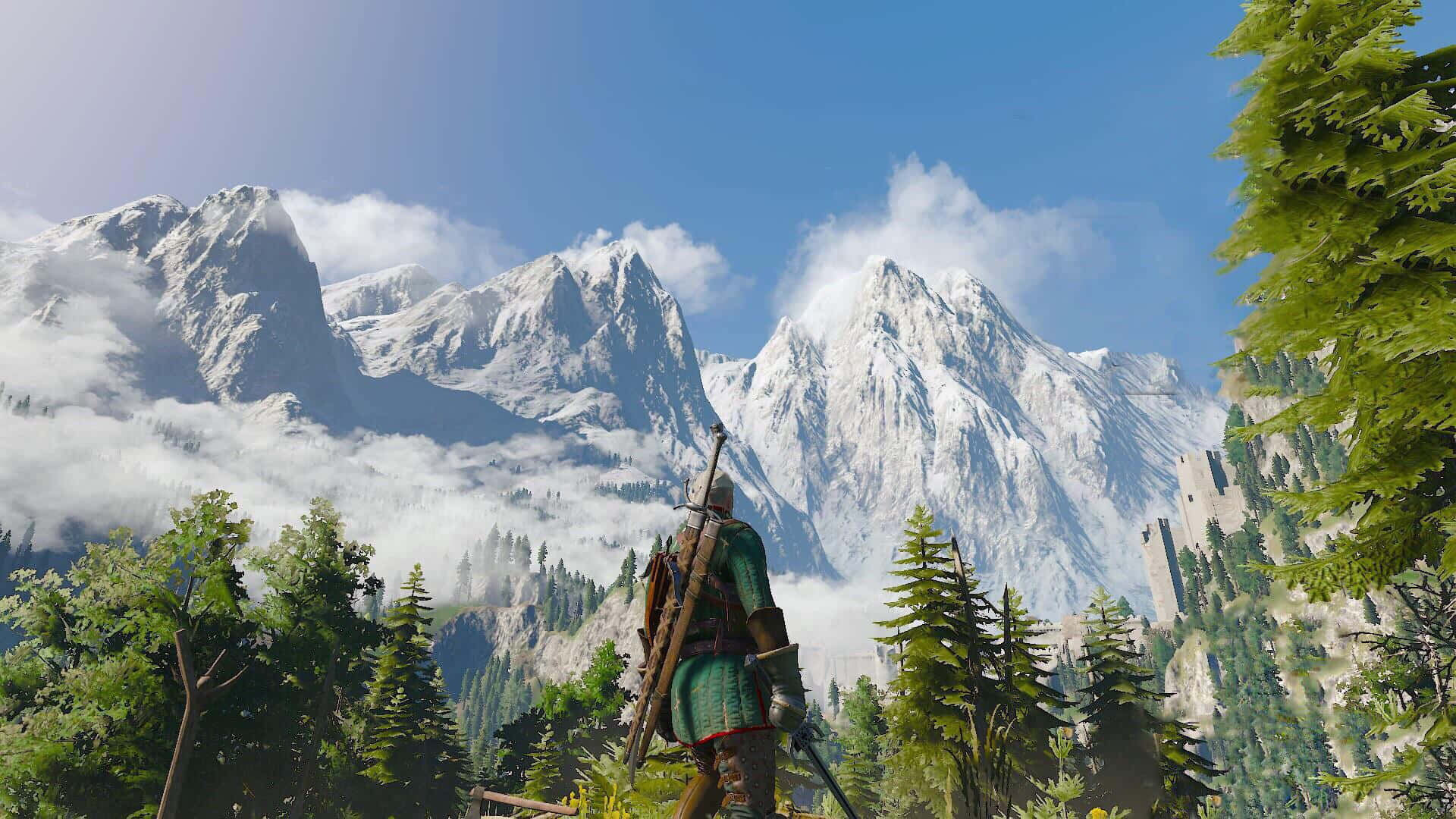 Enigmatic Kaer Morhen Fortress In The Witcher Universe Wallpaper