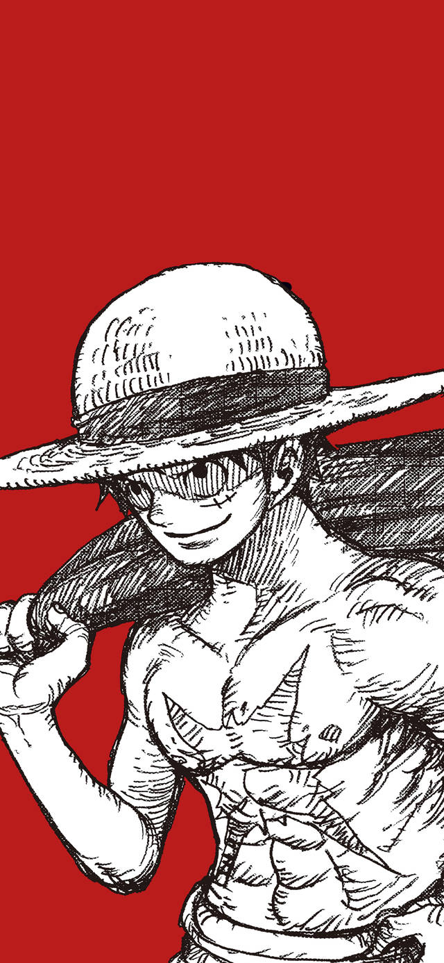 Enigmatic Luffy Black In The Heat Of Battle Wallpaper