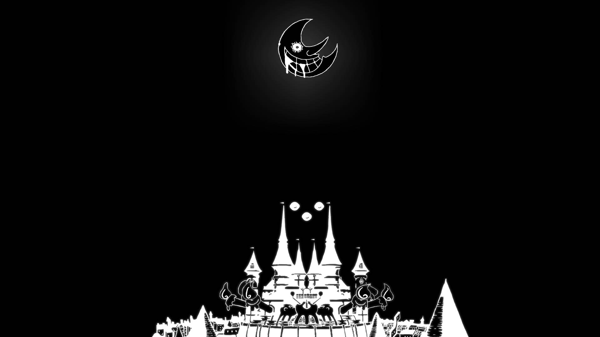 Enigmatic Soul Eater Moon Glaring In The Night Sky Wallpaper
