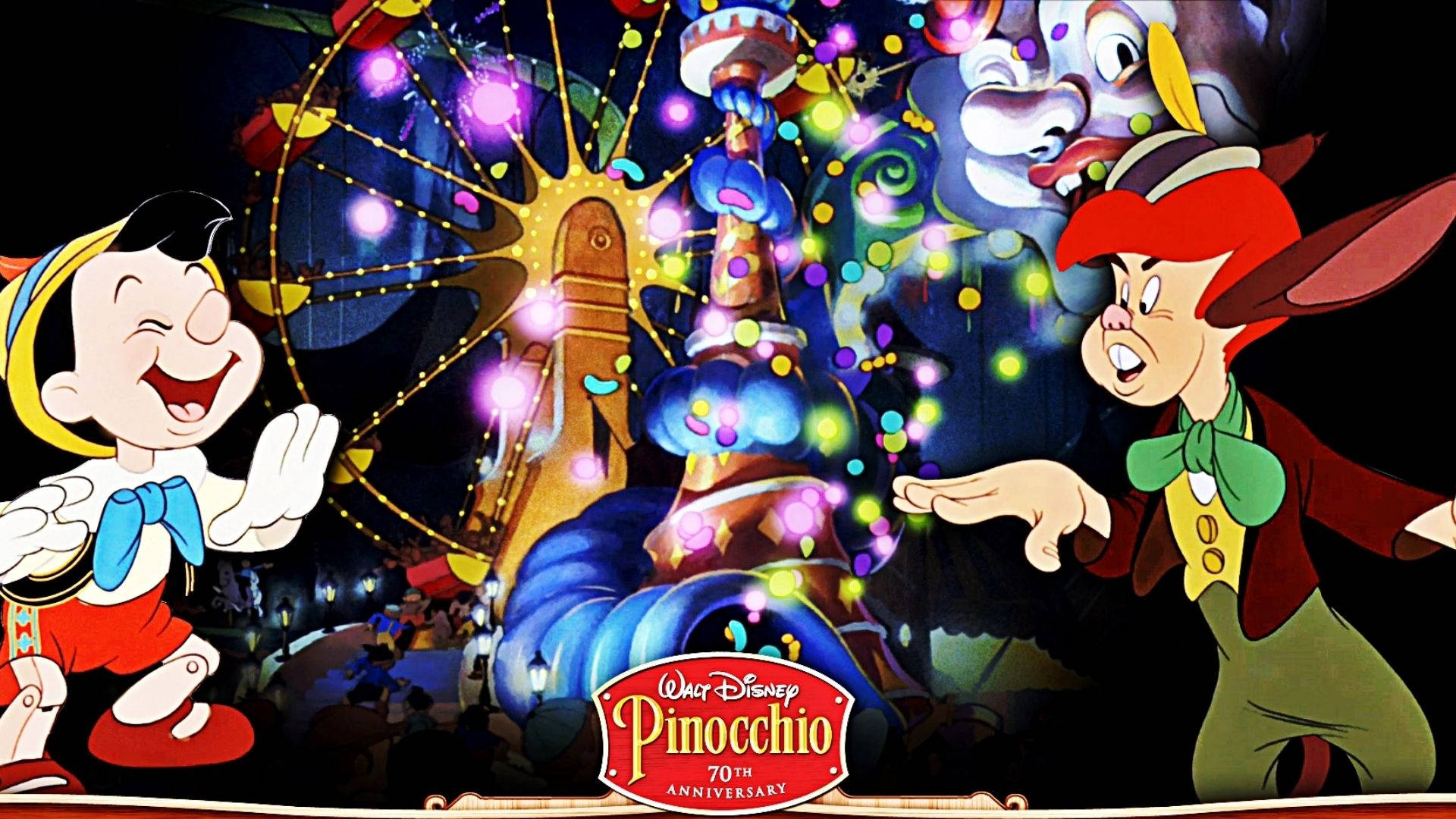 Disfrutandode Pinocho. Fondo de pantalla