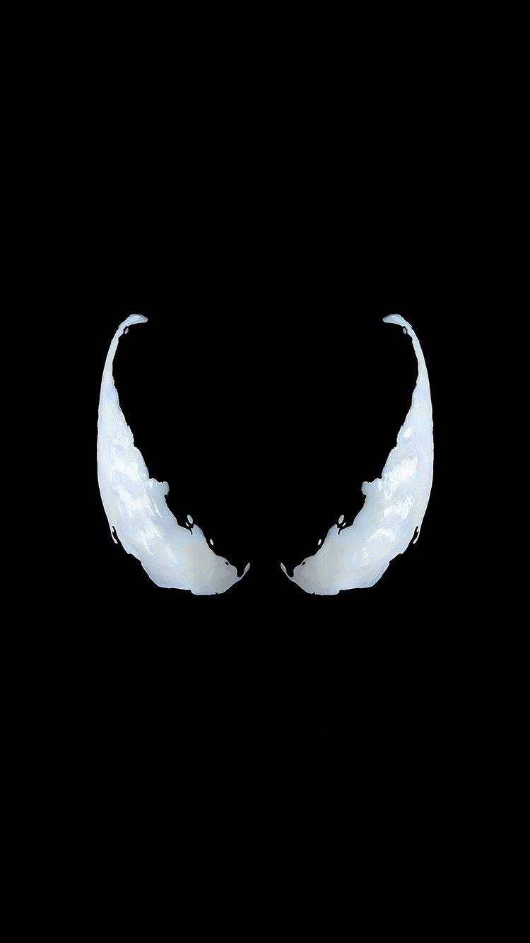 Enkle Sorte Marvel Venom Mask Øjne Wallpaper
