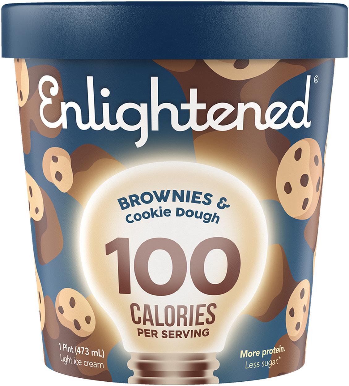 Enlightened Brownies Cookie Dough Ice Cream PNG