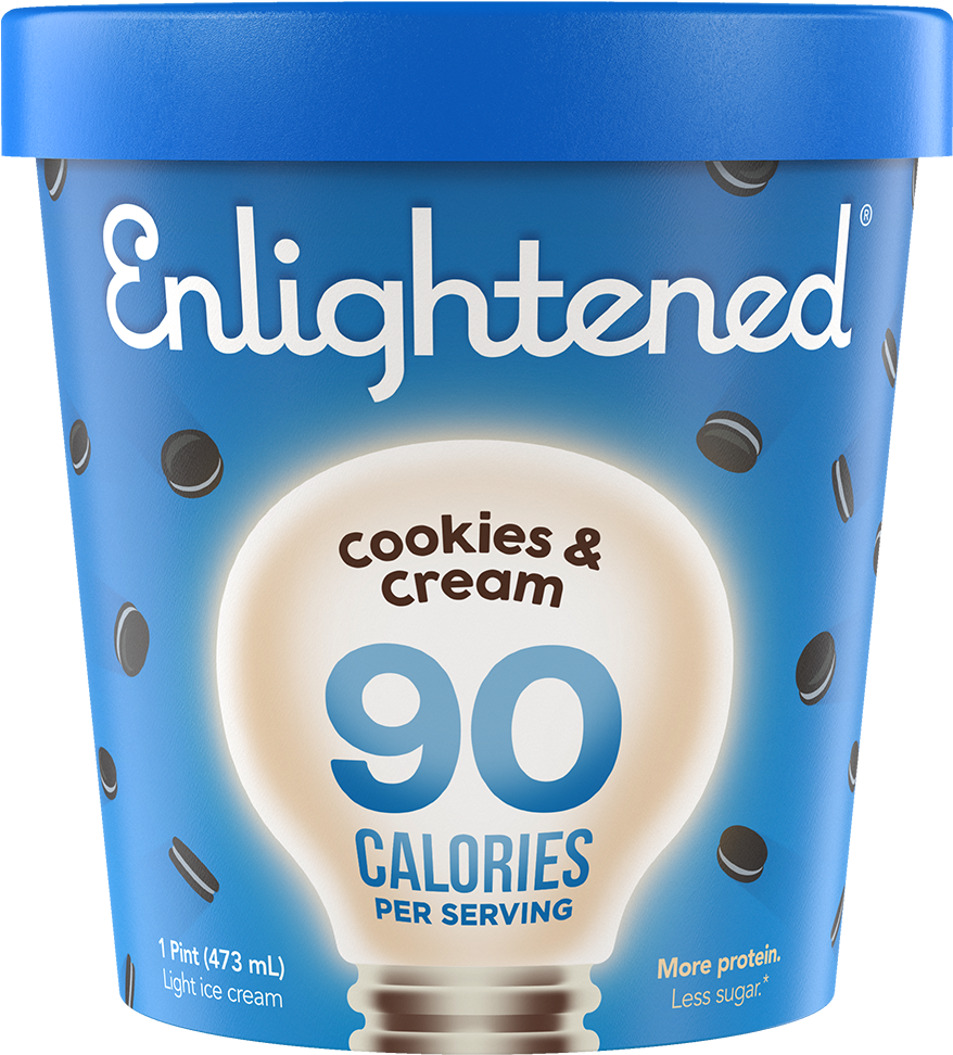 Enlightened Cookies Cream Ice Cream PNG