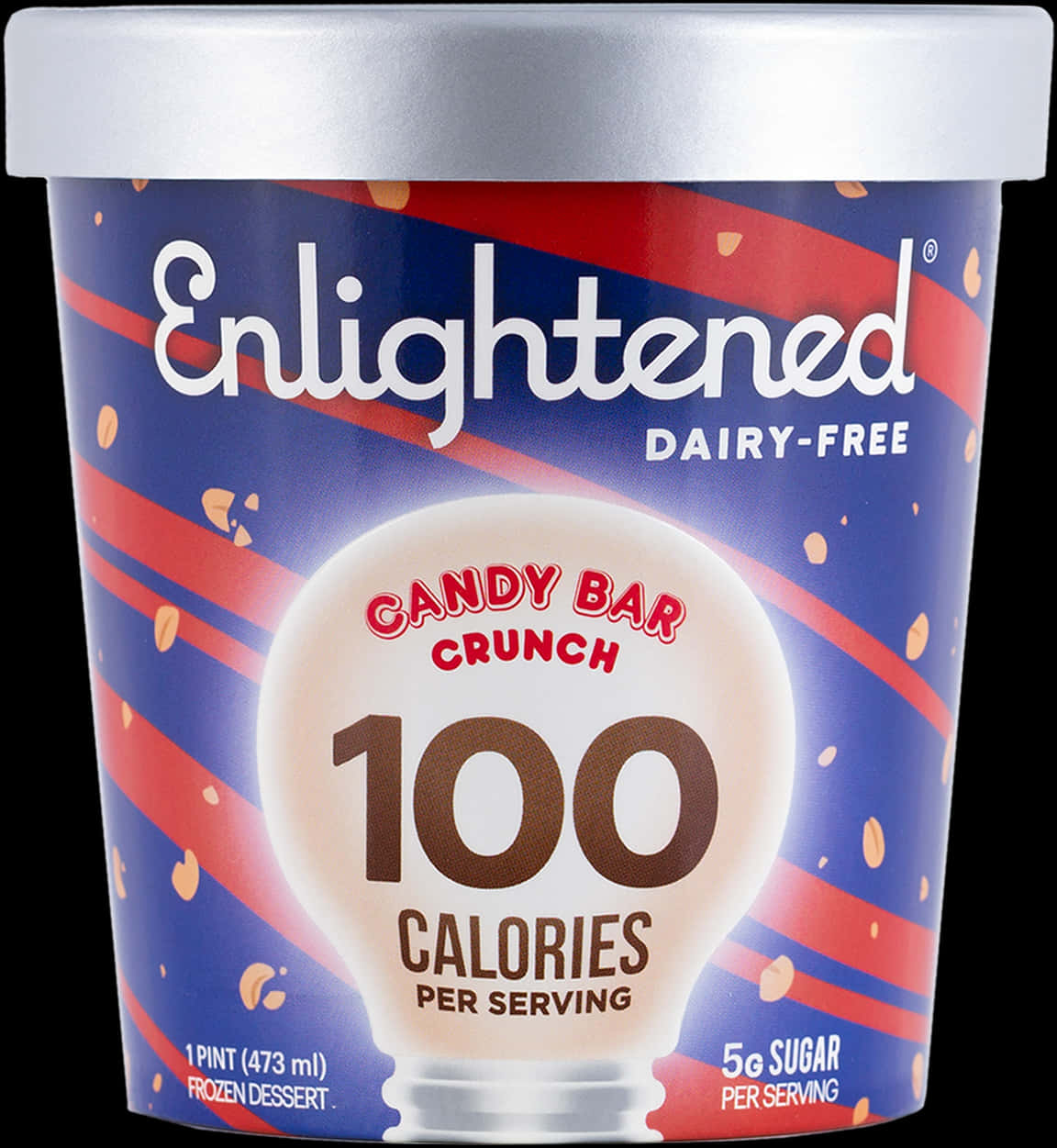 Enlightened Dairy Free Candy Bar Crunch Ice Cream PNG
