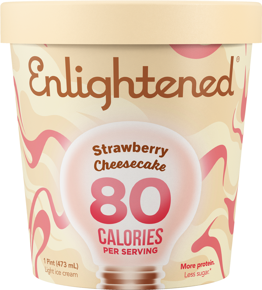 Enlightened Strawberry Cheesecake Ice Cream PNG