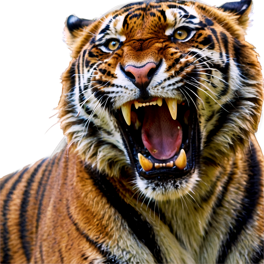 Enraged Tiger Close-up Png 58 PNG