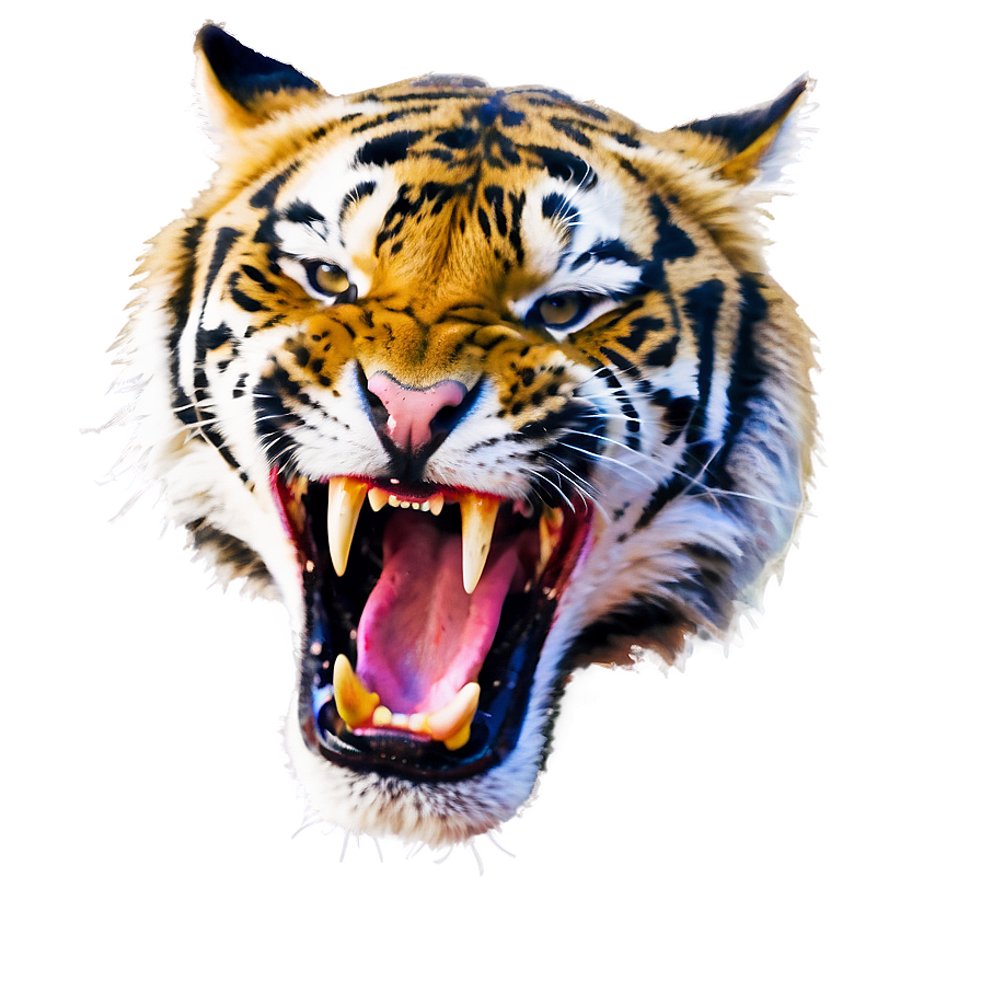 Enraged Tiger Roar Png 06252024 PNG