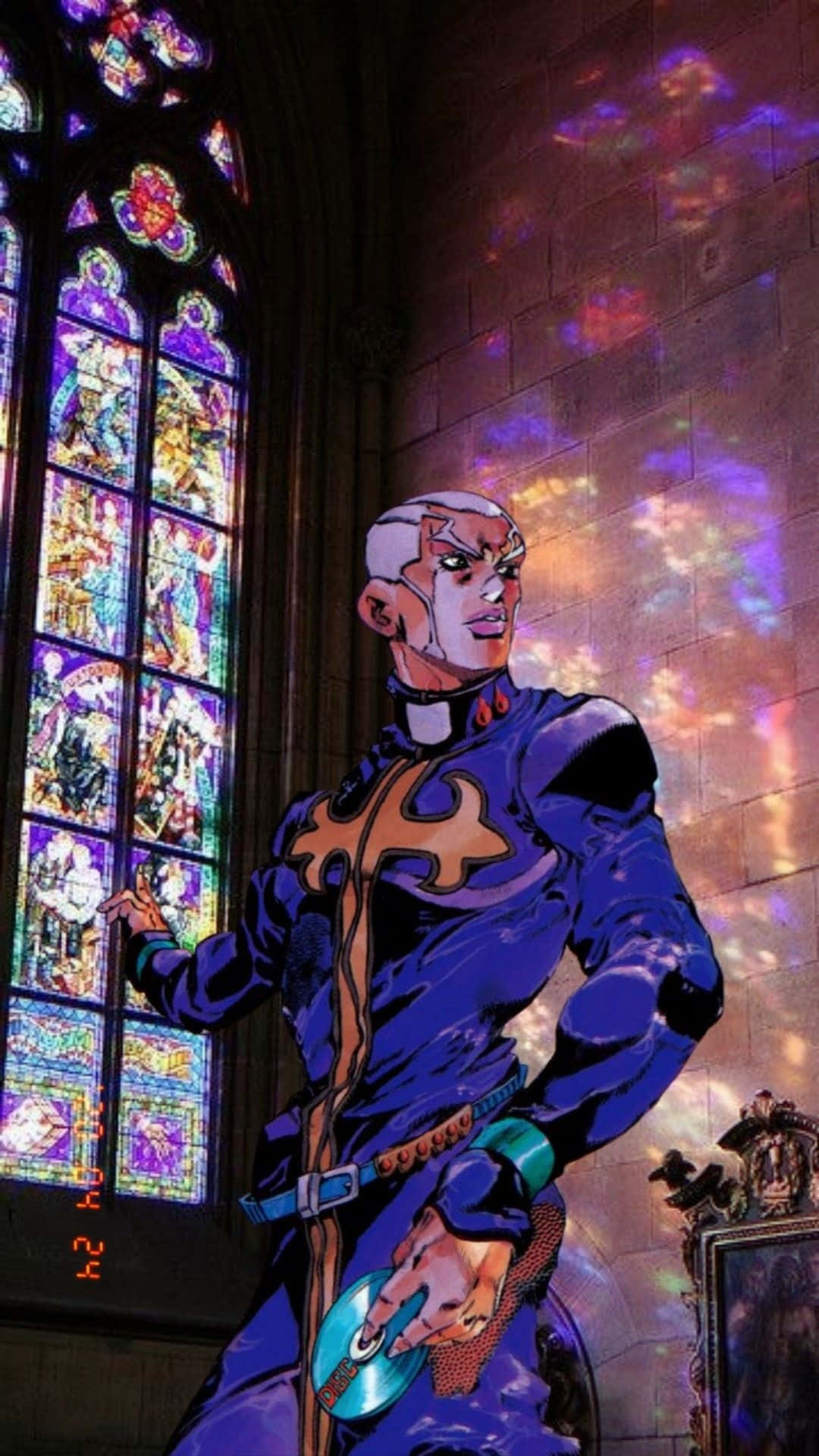 An Iconic Image of Enrico Pucci from the Anime Series "Jojo's Bizarre Adventure" Wallpaper