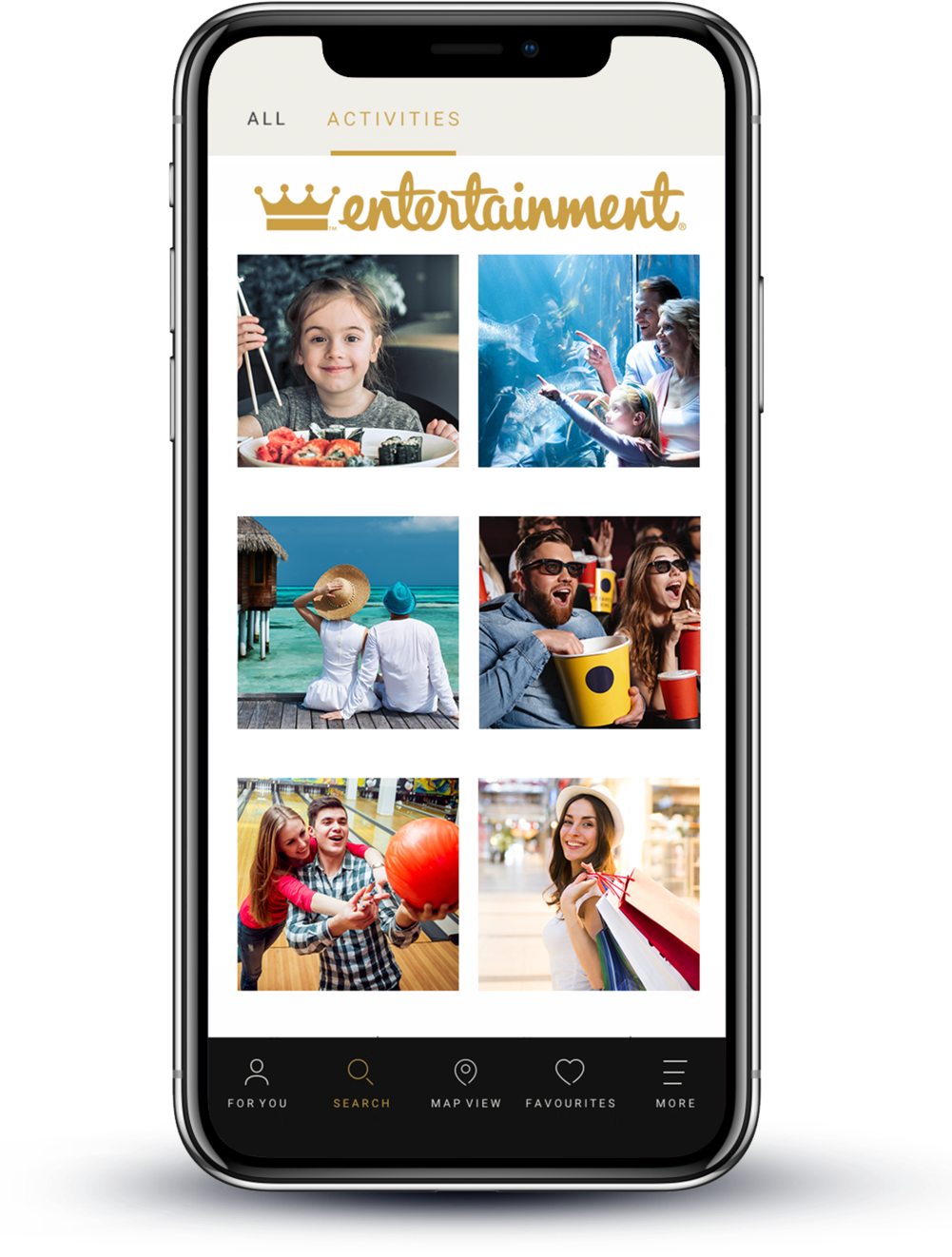 Entertainment App Activities Showcase PNG