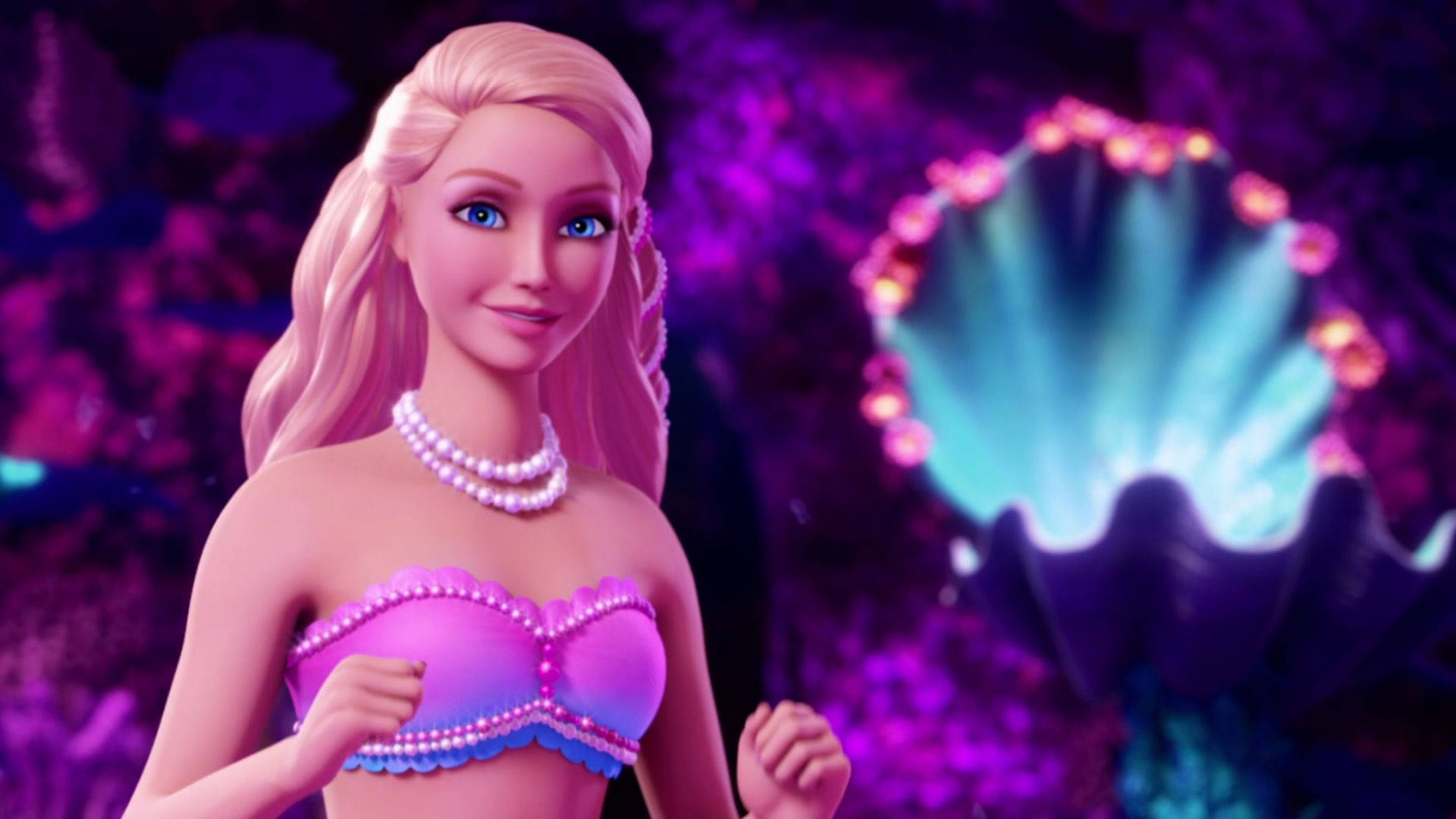 Enthusiastic Barbie Mermaid Wallpaper