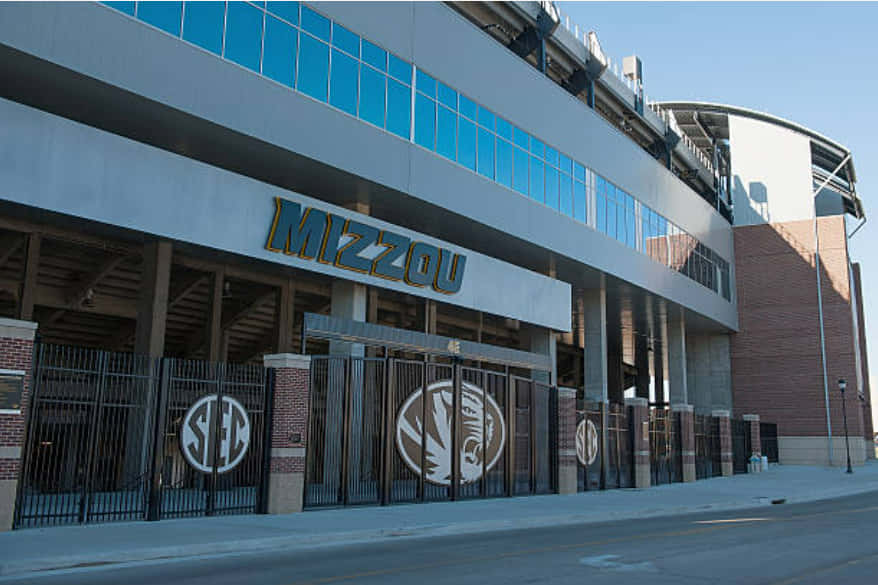 Entrance Of Memorial Stadium University Of Missouri Wallpaper