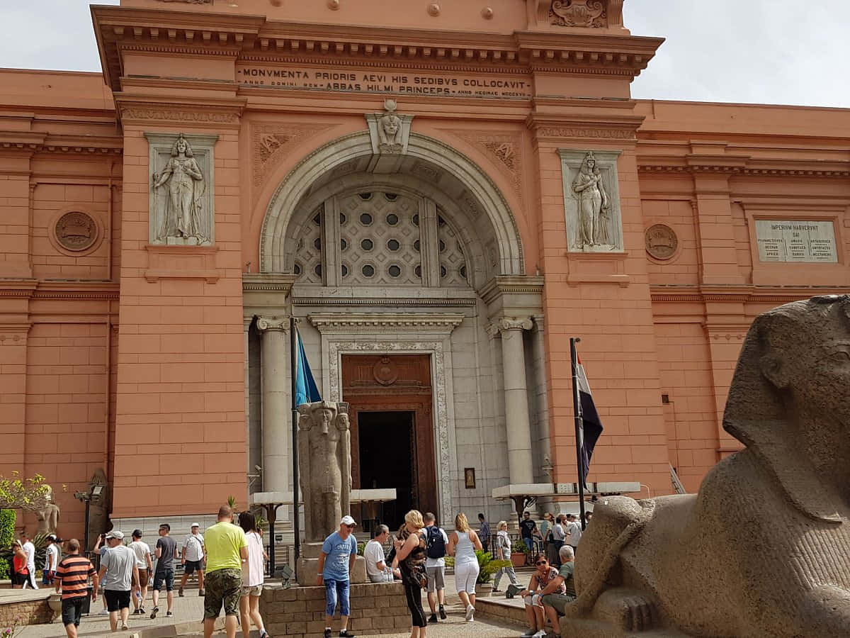 Entrance To Egyptian Museum Wallpaper