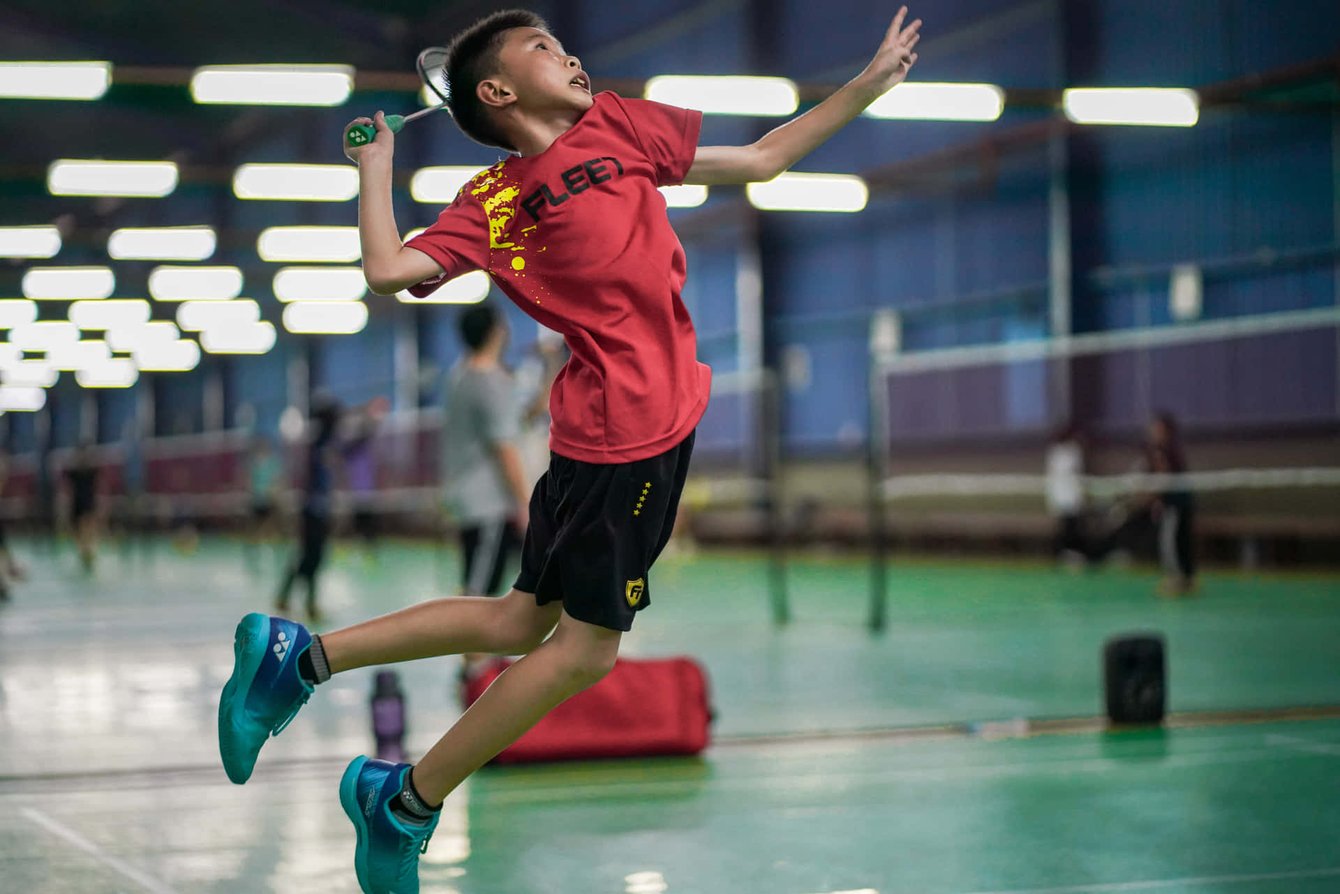 Entusiasmantepartita Di Badminton In Azione