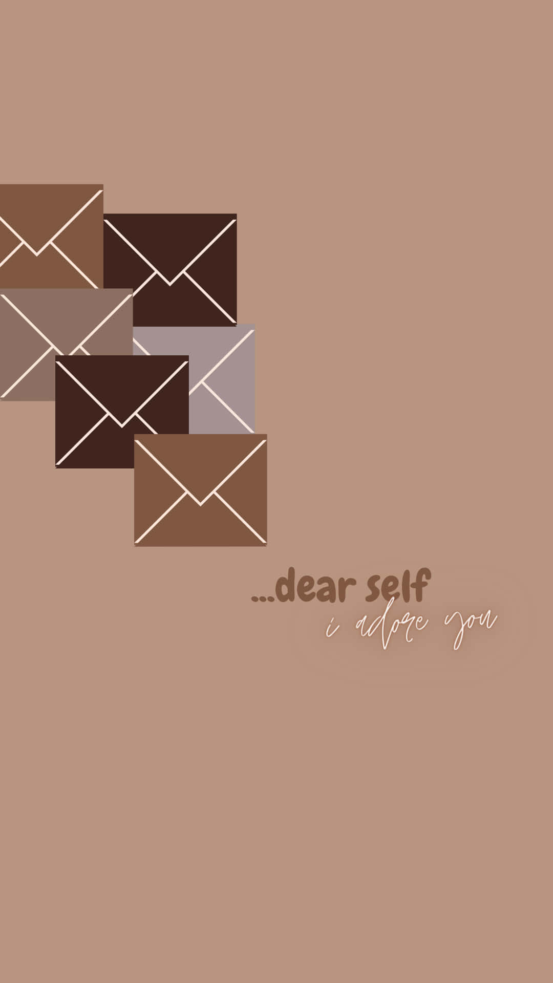 Envelope Minimalist Brown Aesthetic Wallpaper