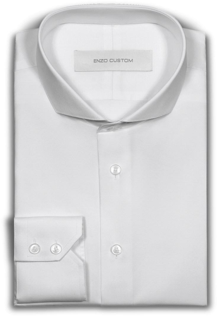 Enzo Custom White Dress Shirt PNG