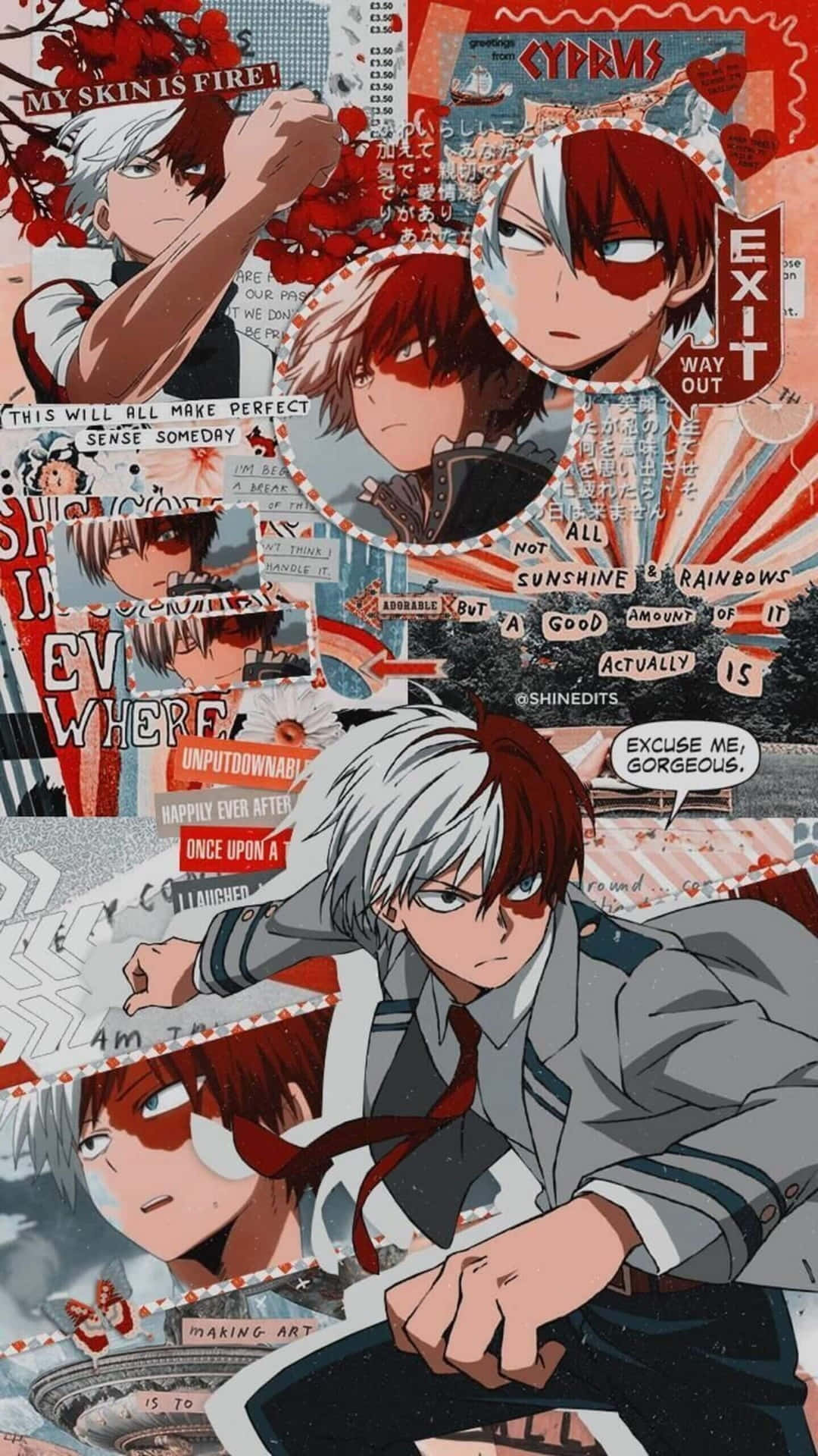 Epic Anime Hero Todoroki Shoto Wallpaper