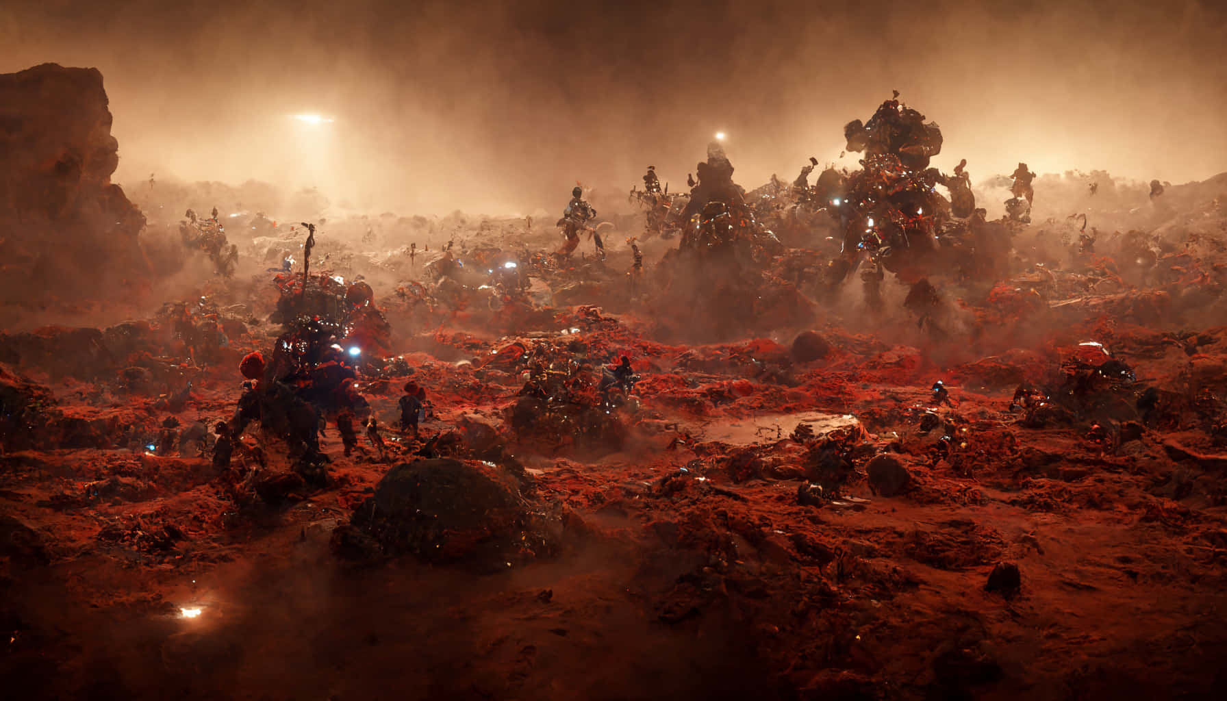 Epic Battle Red Planet Wallpaper