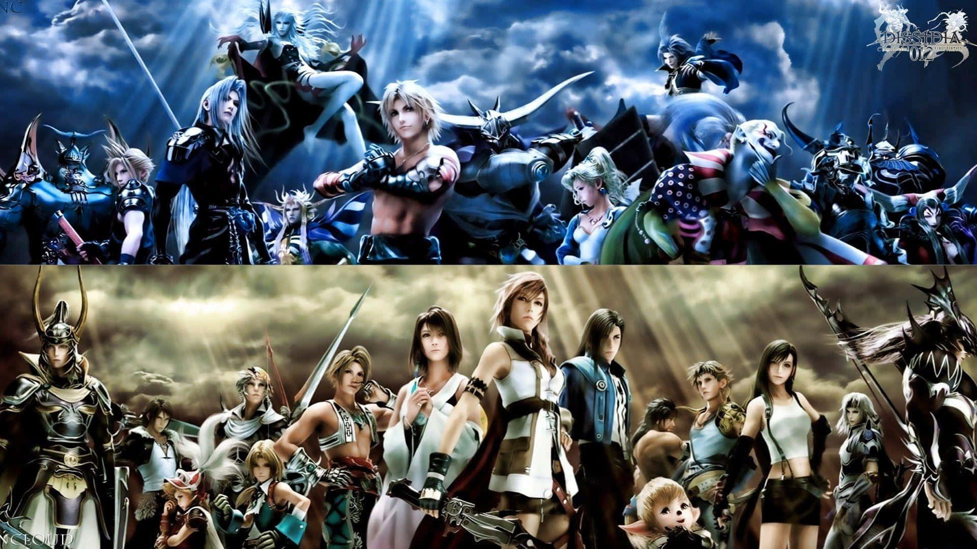 Epic Battle Action In Final Fantasy Dissidia Wallpaper
