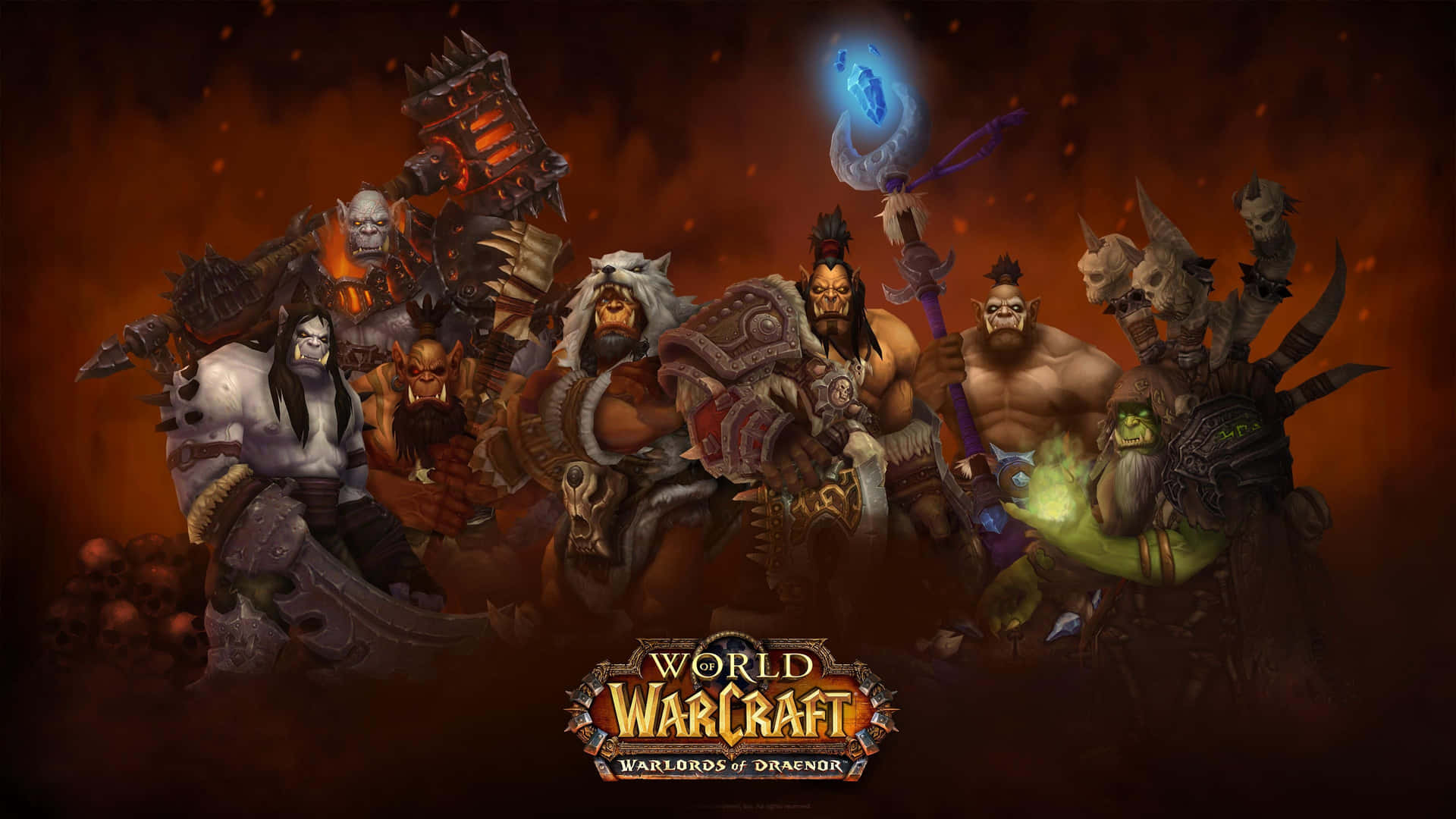 Epic Battle Featuring Iconic World Of Warcraft Characters Wallpaper