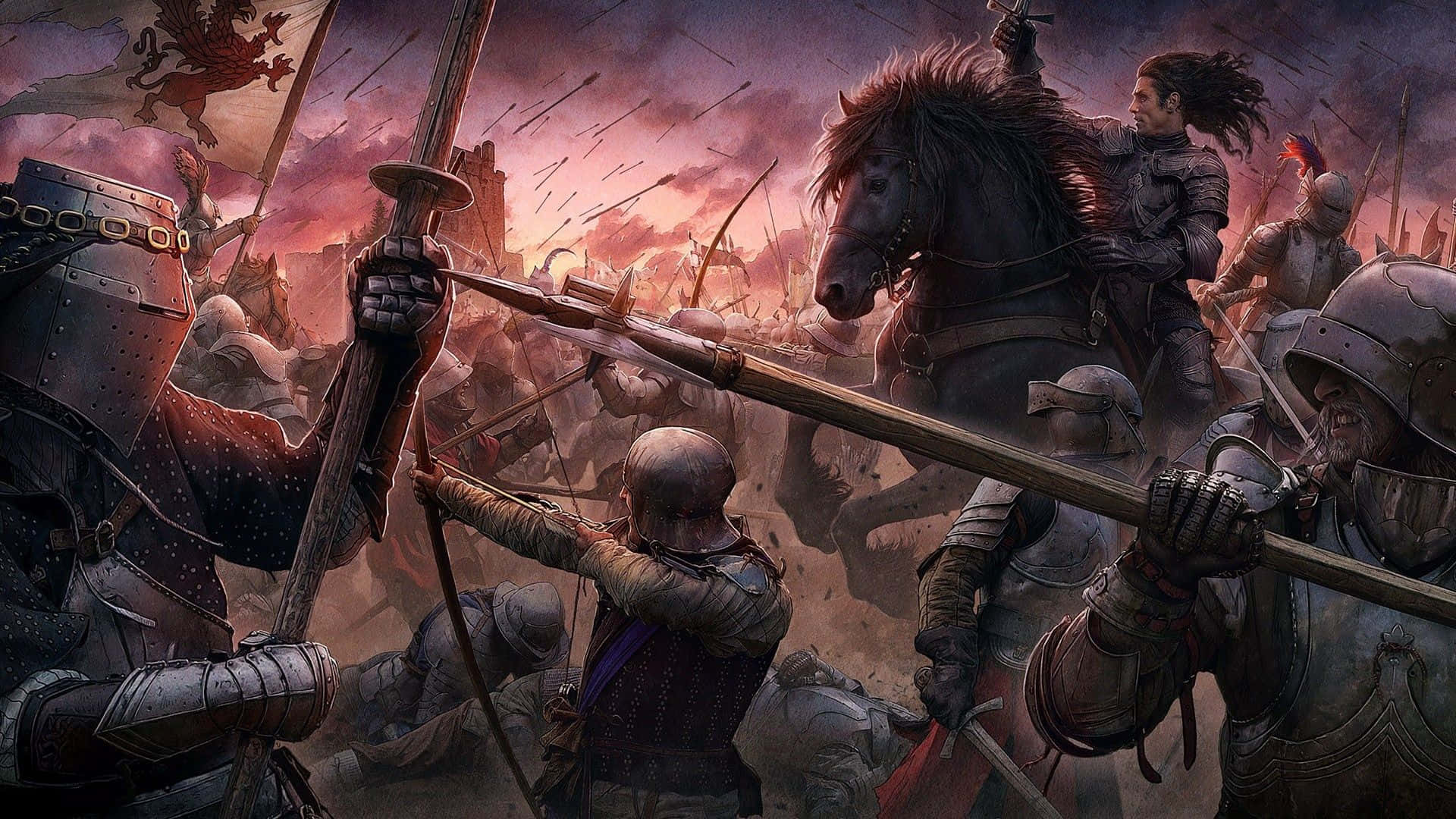 Pic Battle Painting Knight Soldier Wallpaper