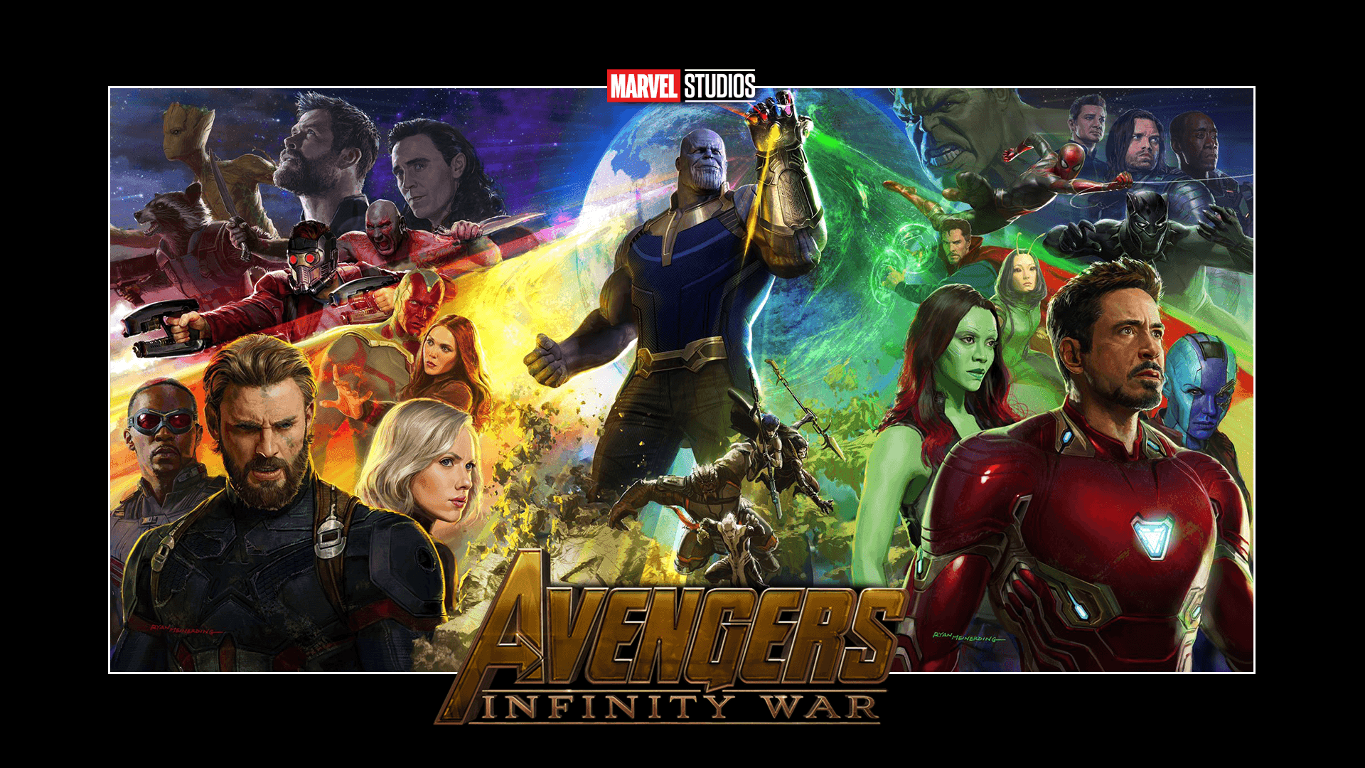 Epic Battle Scene Featuring Avengers In Infinity War