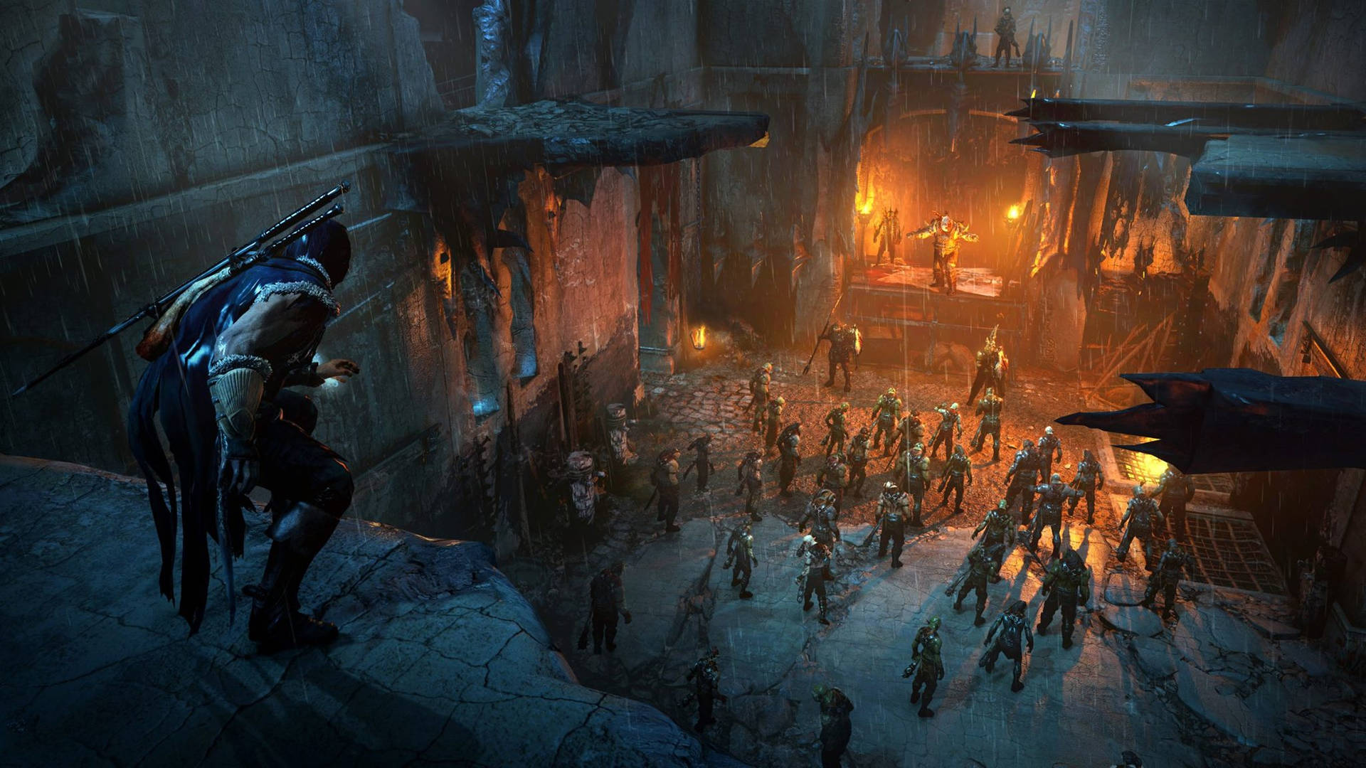 Epic Battle Scene In Shadow Of Mordor 4k Wallpaper