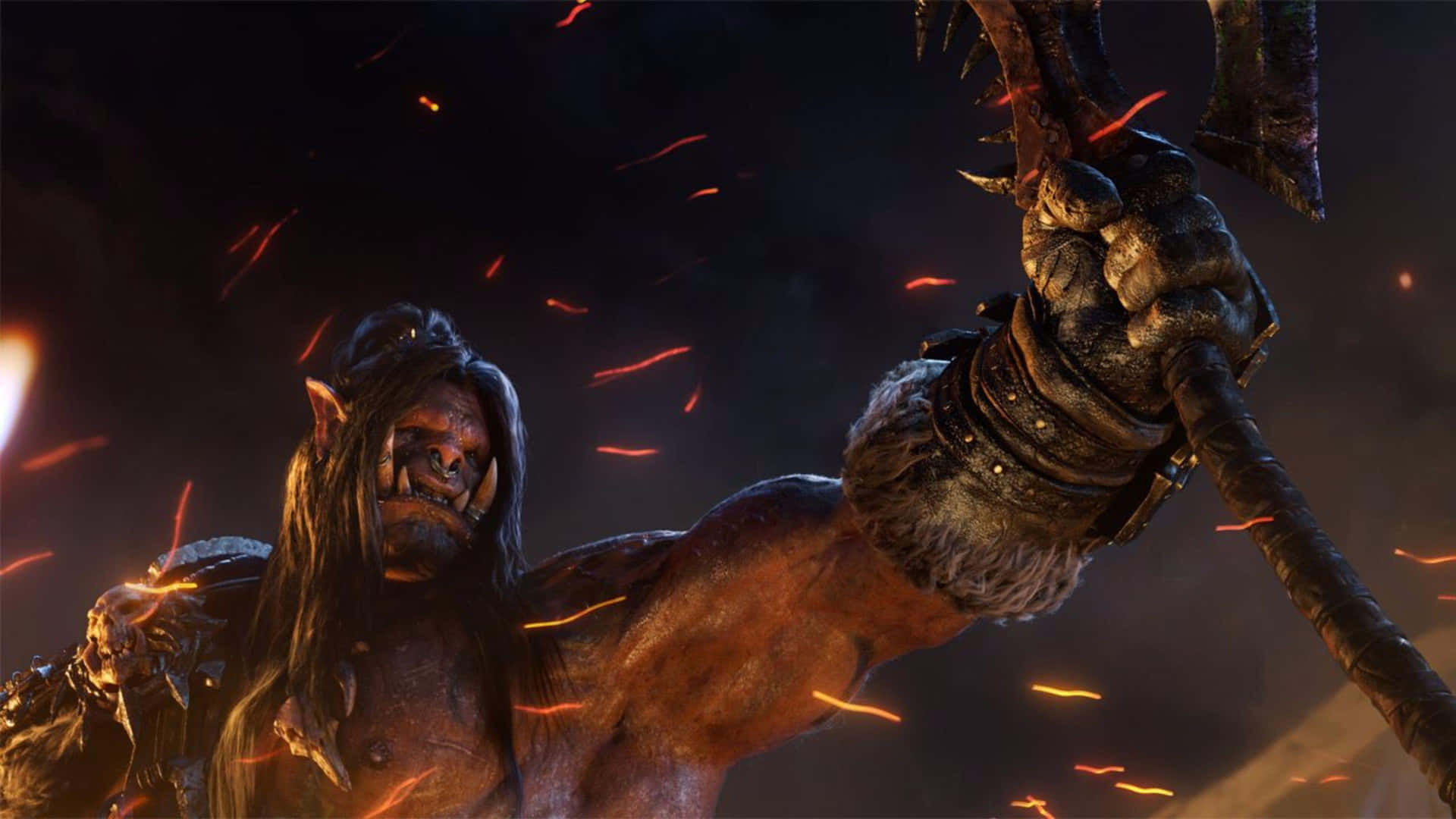 Epic Clash Of Horde And Alliance - Warcraft Movie Scene Wallpaper