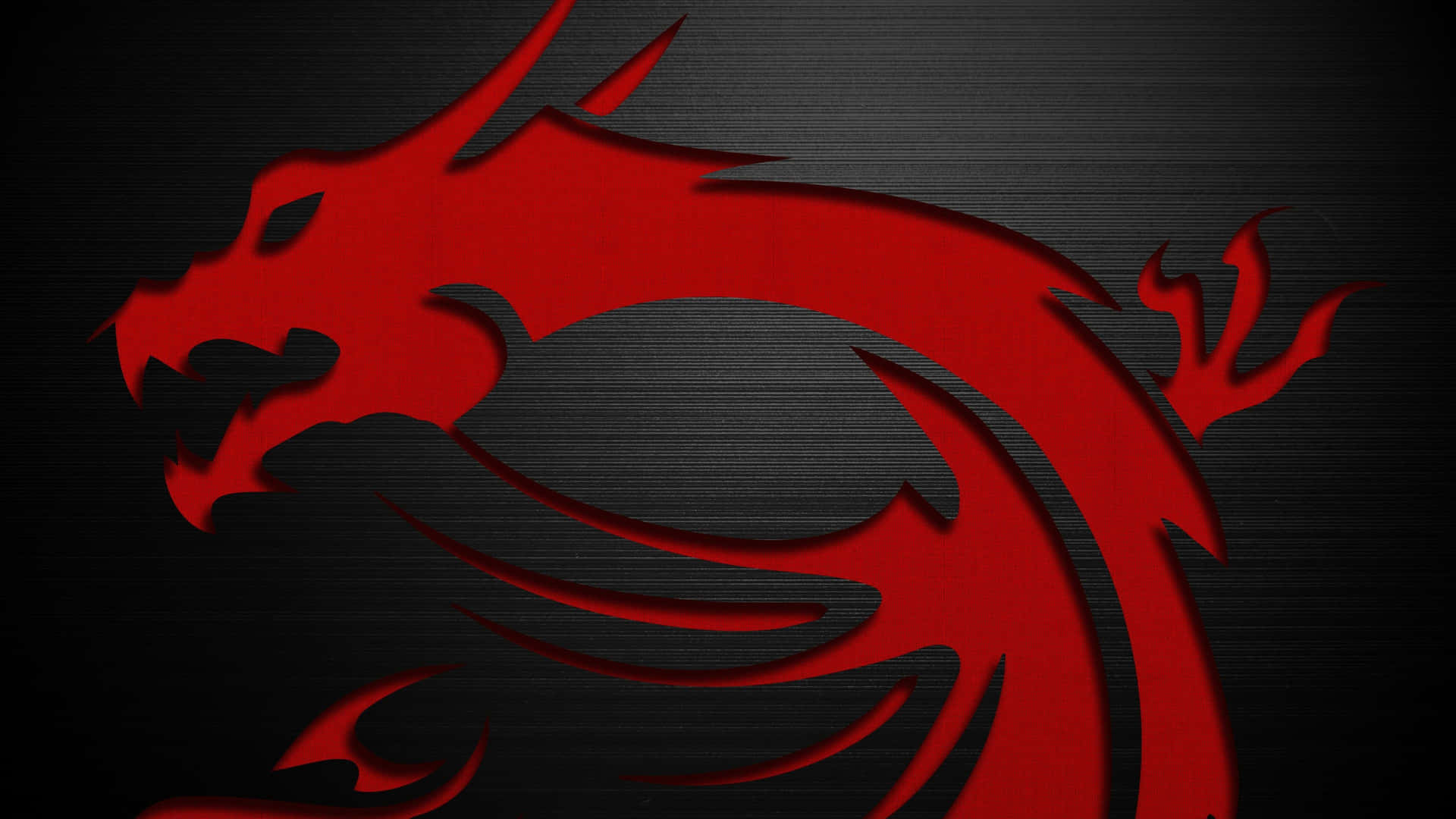 Red Dragon Logo On Black Background Wallpaper