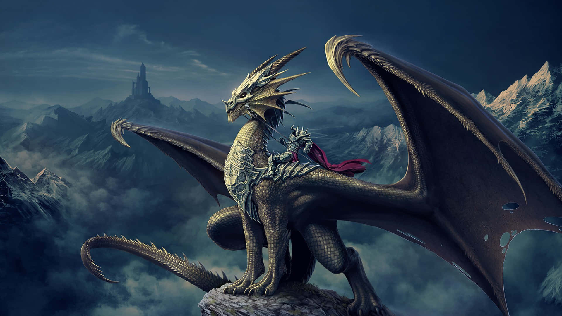 "Epic Dragon Invoking Destruction and Havoc" Wallpaper