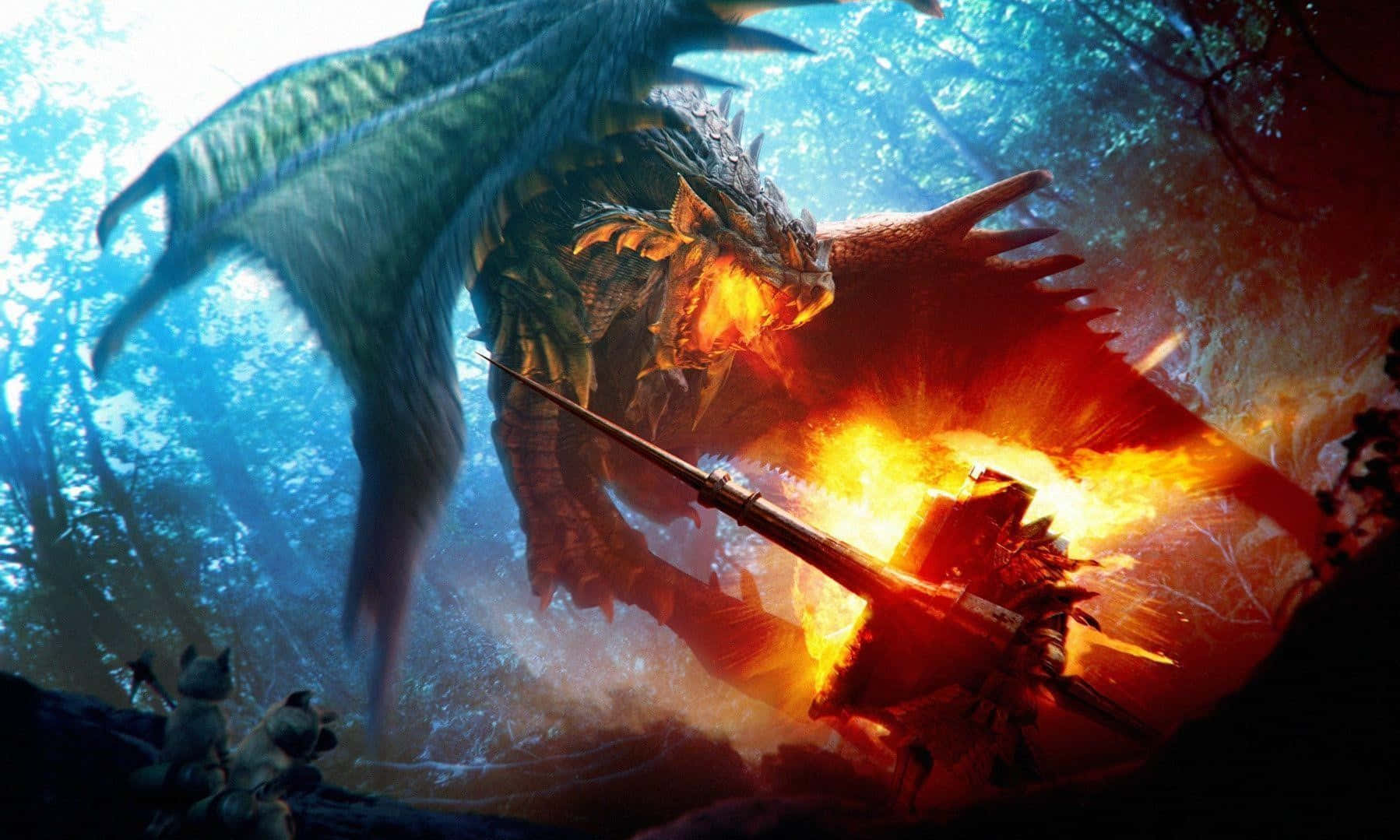 Epic Dragon Vs Knight Wallpaper