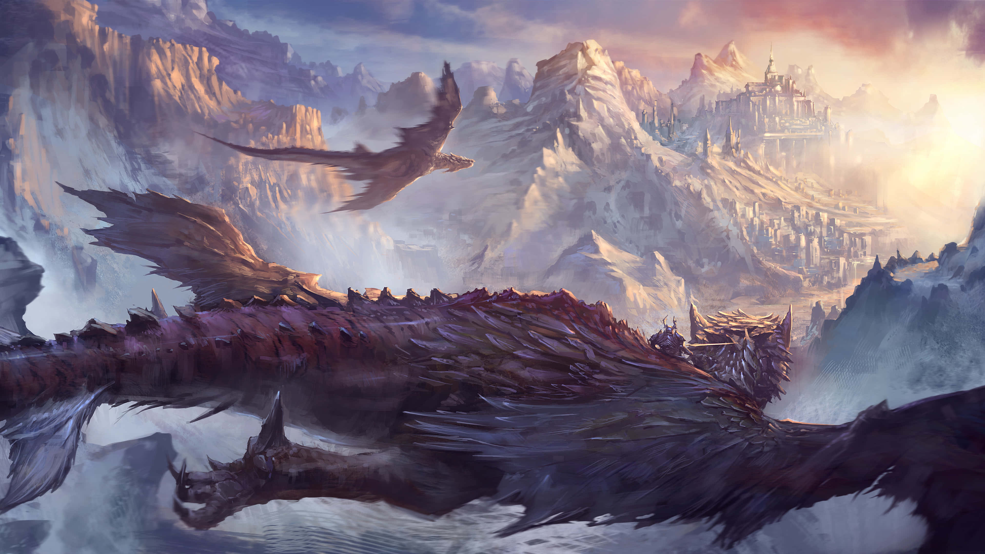 Epic Dragon In A Fantasy World Wallpaper